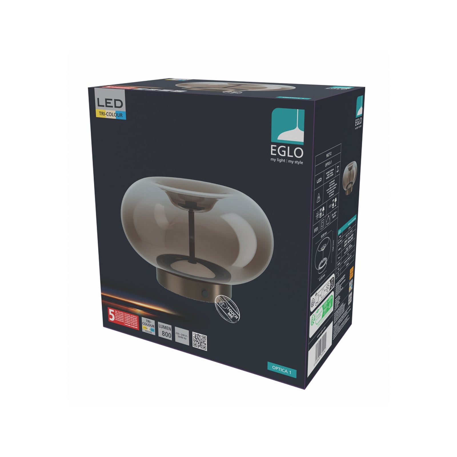 Lámpara de mesa LED EGLO OPTICA 1, bronce/marrón, Ø 25 cm, CCT Lámpara de mesa LED EGLO OPTICA 1, bronce/marrón, Ø 25 cm, CCT