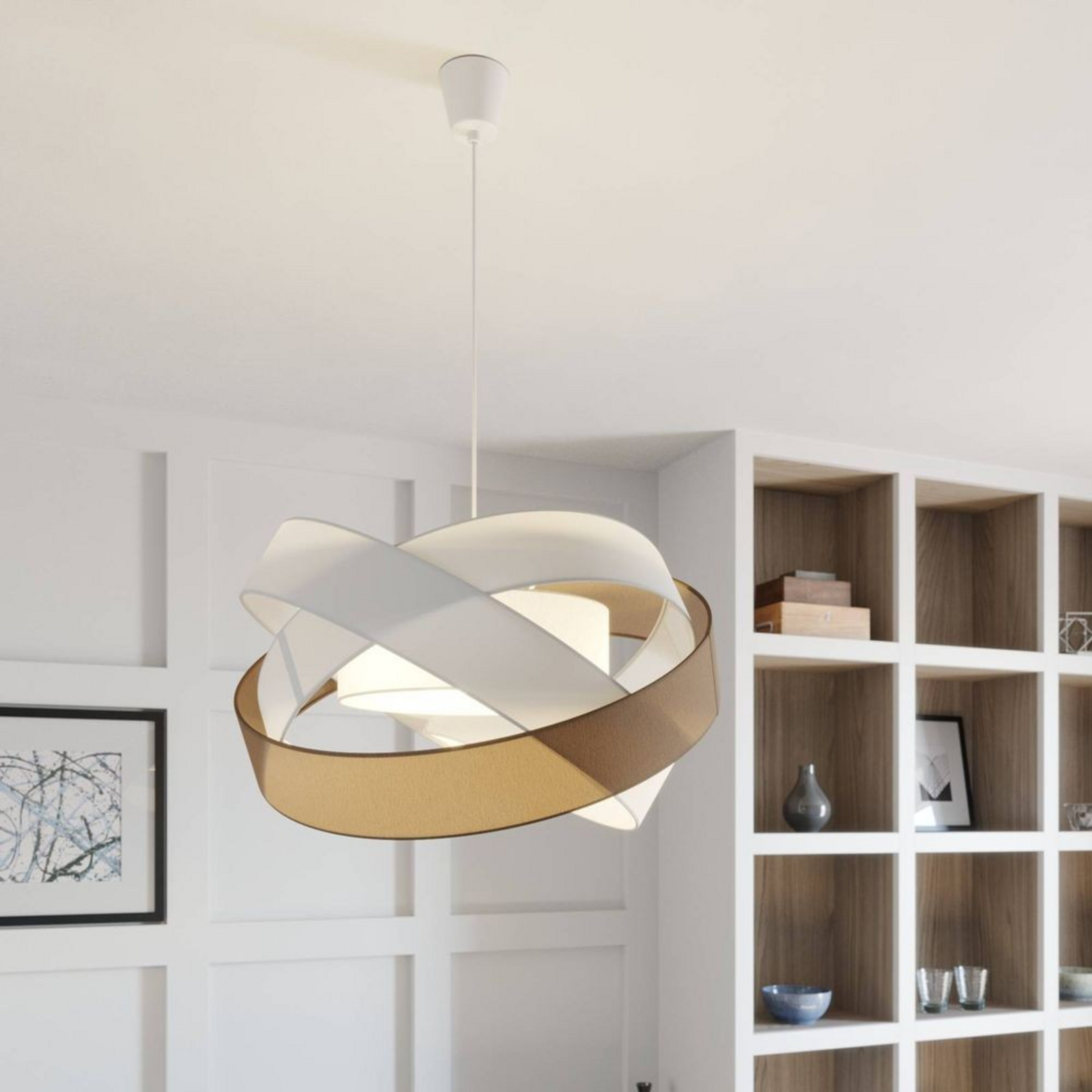 Simaria Lustră Pendul Brown/White/Grey - Lindby