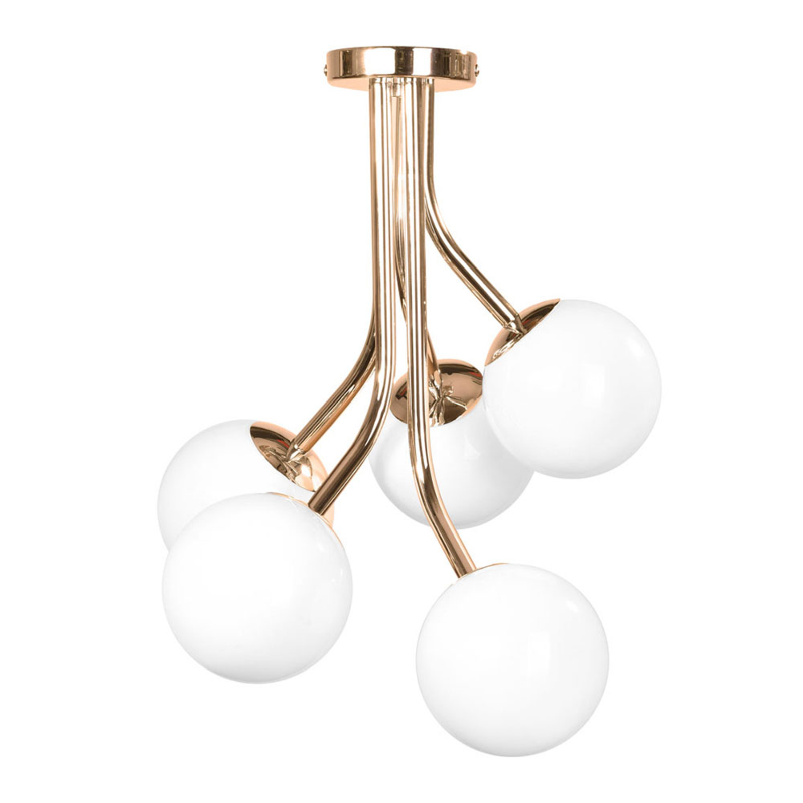 Deckenlampe Selva, fünfflammig versetzt, gold kaufen | Lampenwelt.de