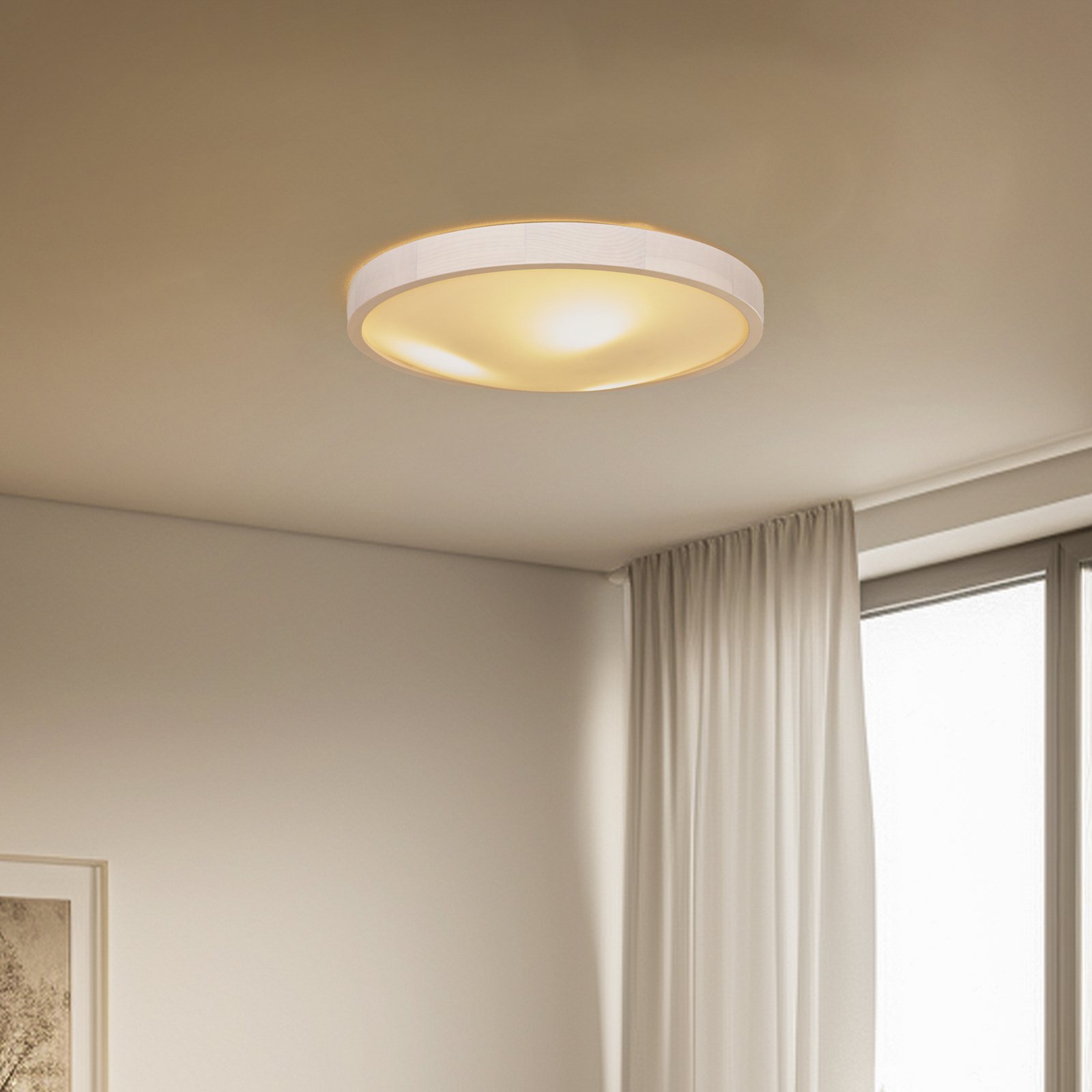 Envostar Kris ceiling light, Ø 47.5 cm, white