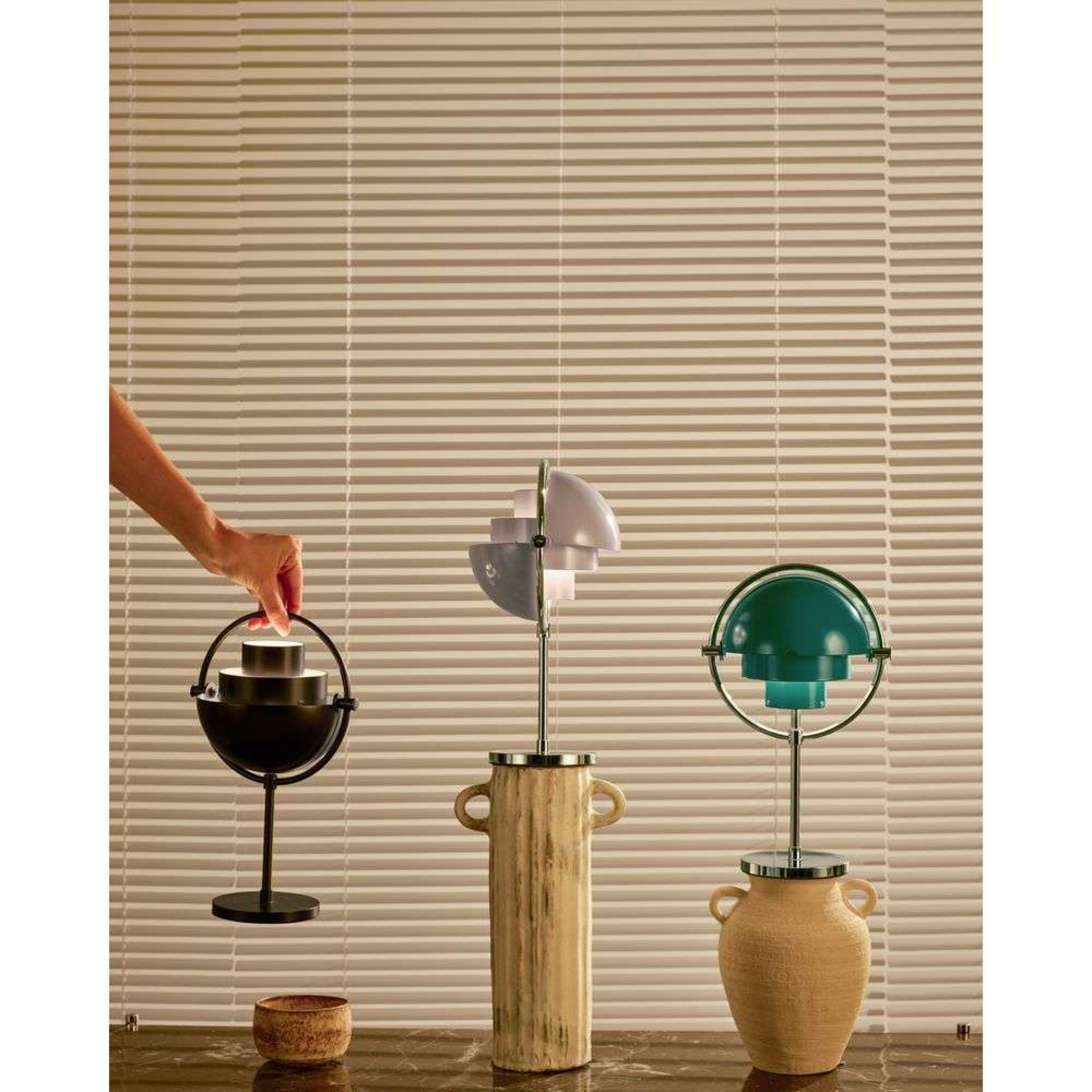Multi-Lite Portable Lampe de Table Chrome/Teal Green - GUBI