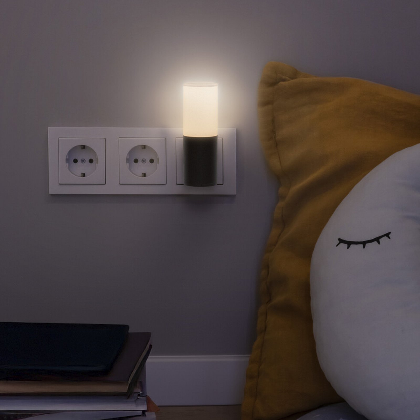 OSRAM LED-Steckdosen-Nachtlicht LUNETTA FLARE schwarz Sensor