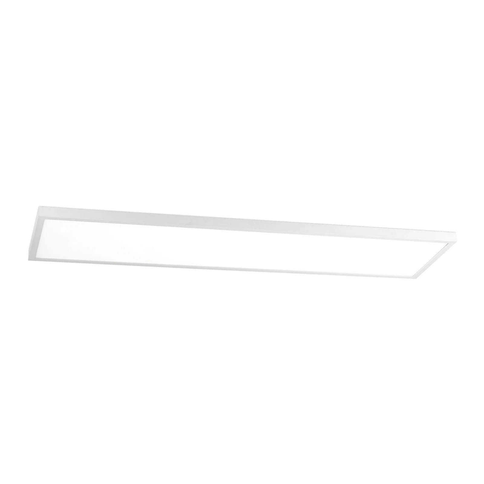 LED plafondlamp Disc, wit, lengte 115 cm, CCT, metaal