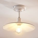 Phinea white metal ceiling light, vintage look