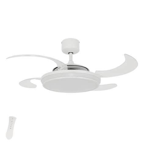 Weißer LED-Deckenventilator Fanaway Evo 1 m. Licht