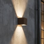 Ideal Lux Applique d'extérieur LED Atom, marron, 10 cm, métal