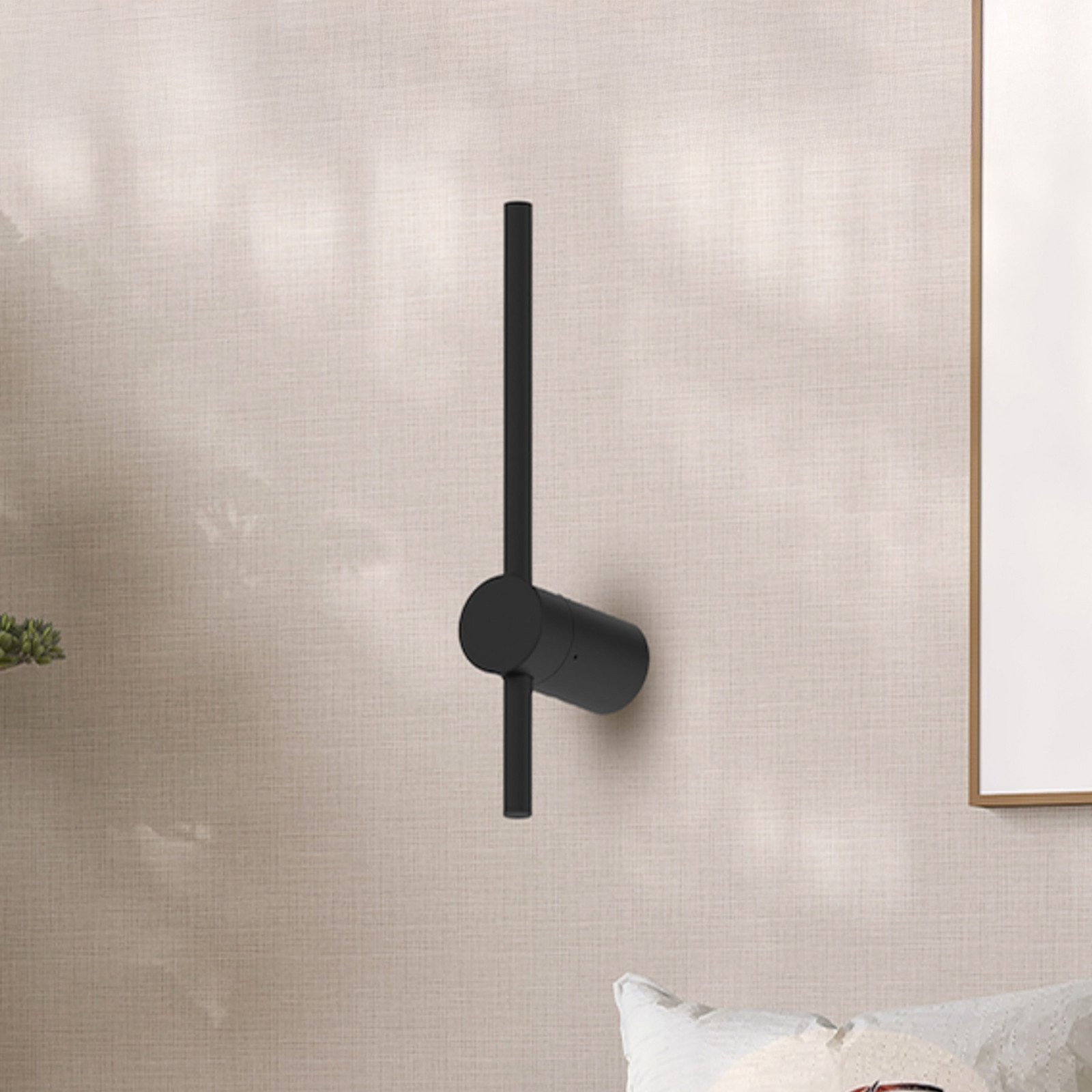 Milagro Lighting Aplică de perete LED Swing înălțime 30 cm CCT metal negru - Camera de zi / sufragerie - Modern