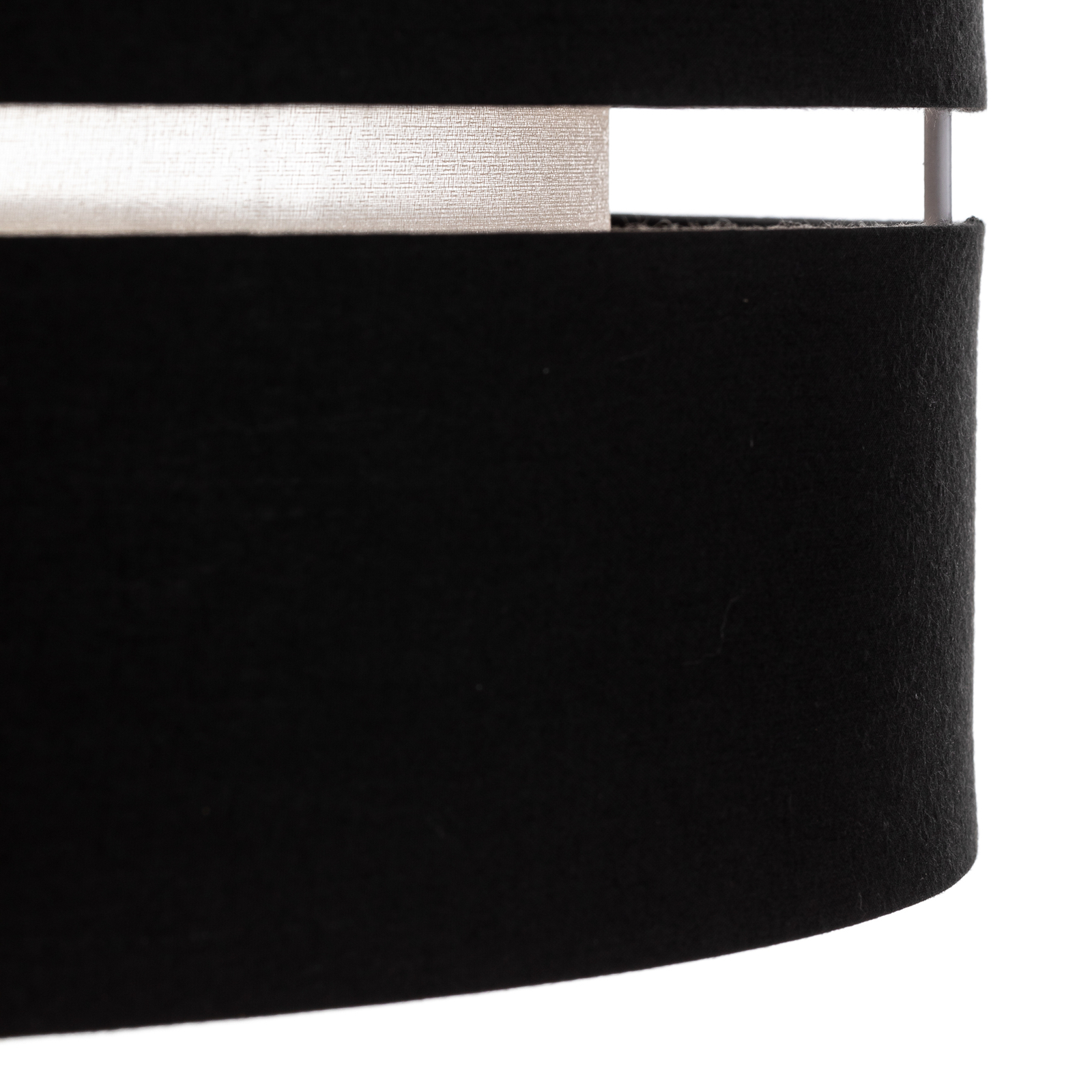 Lindby suspension Tsomo, Ø 40 cm, noir, tissu, E27