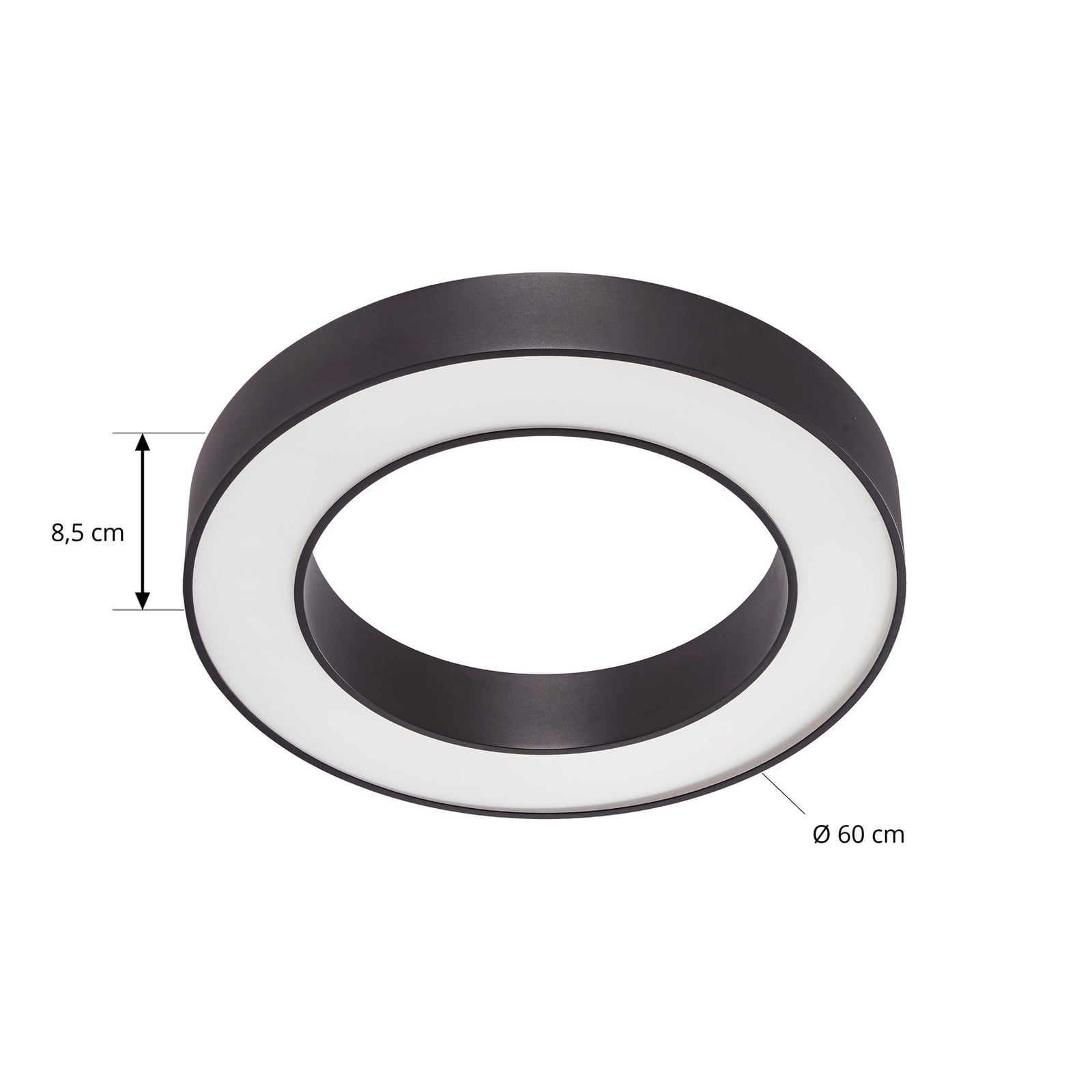Plafoniera LED Arcchio Sharelyn, Ø 60 cm, nera, dimmerabile Plafoniera LED Arcchio Sharelyn, Ø 60 cm, nera, dimmerabile