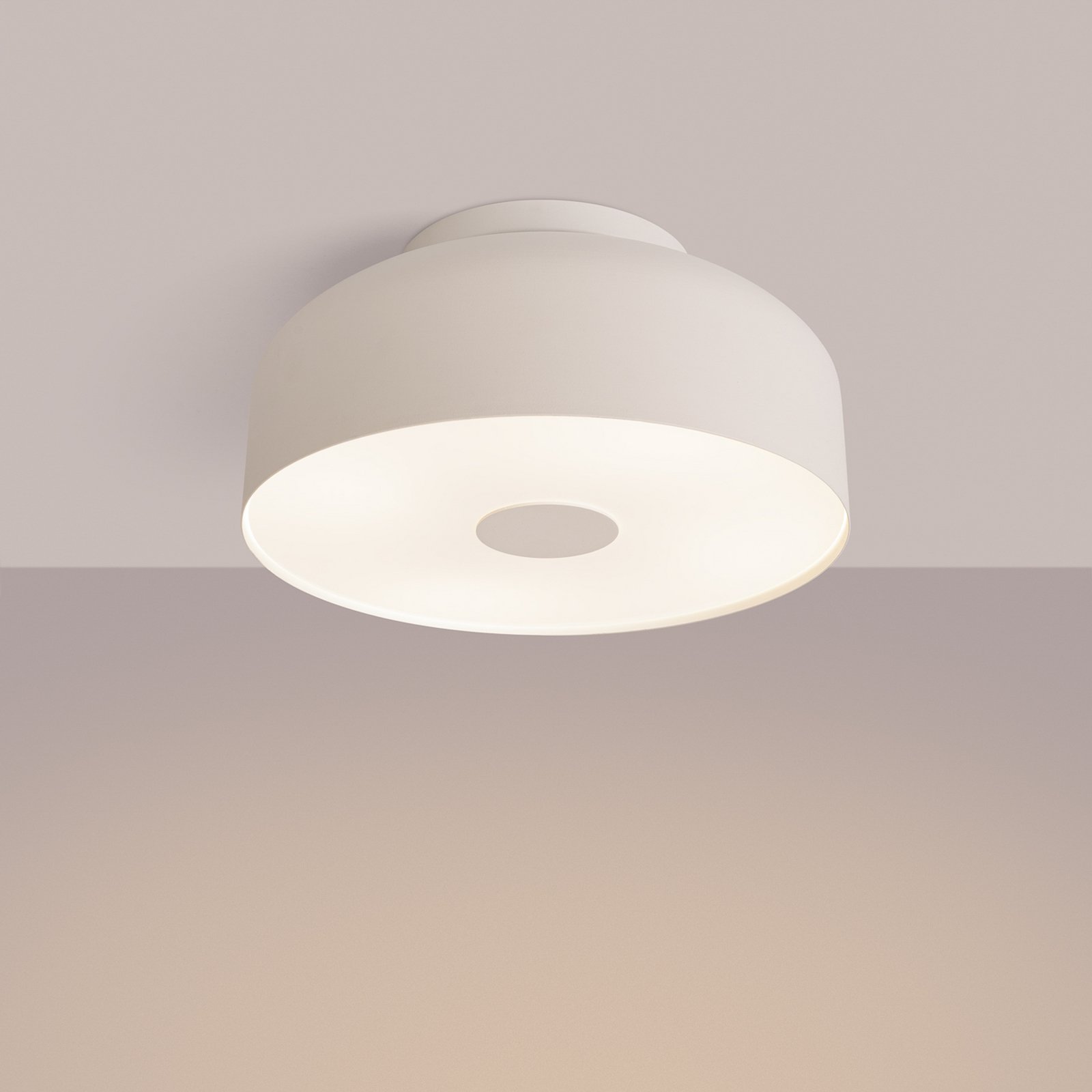 Plafondlamp CLARO, beige, Ø 30 cm, metaal, 4 x E27
