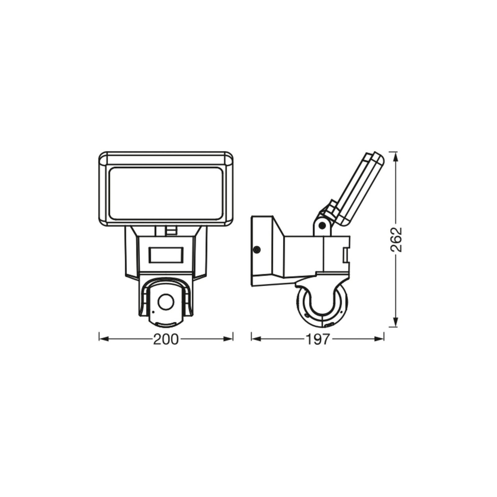 Caméra extérieure LED WiFi OSRAM SMART+ FLOOD, graphite, capteur IP44
