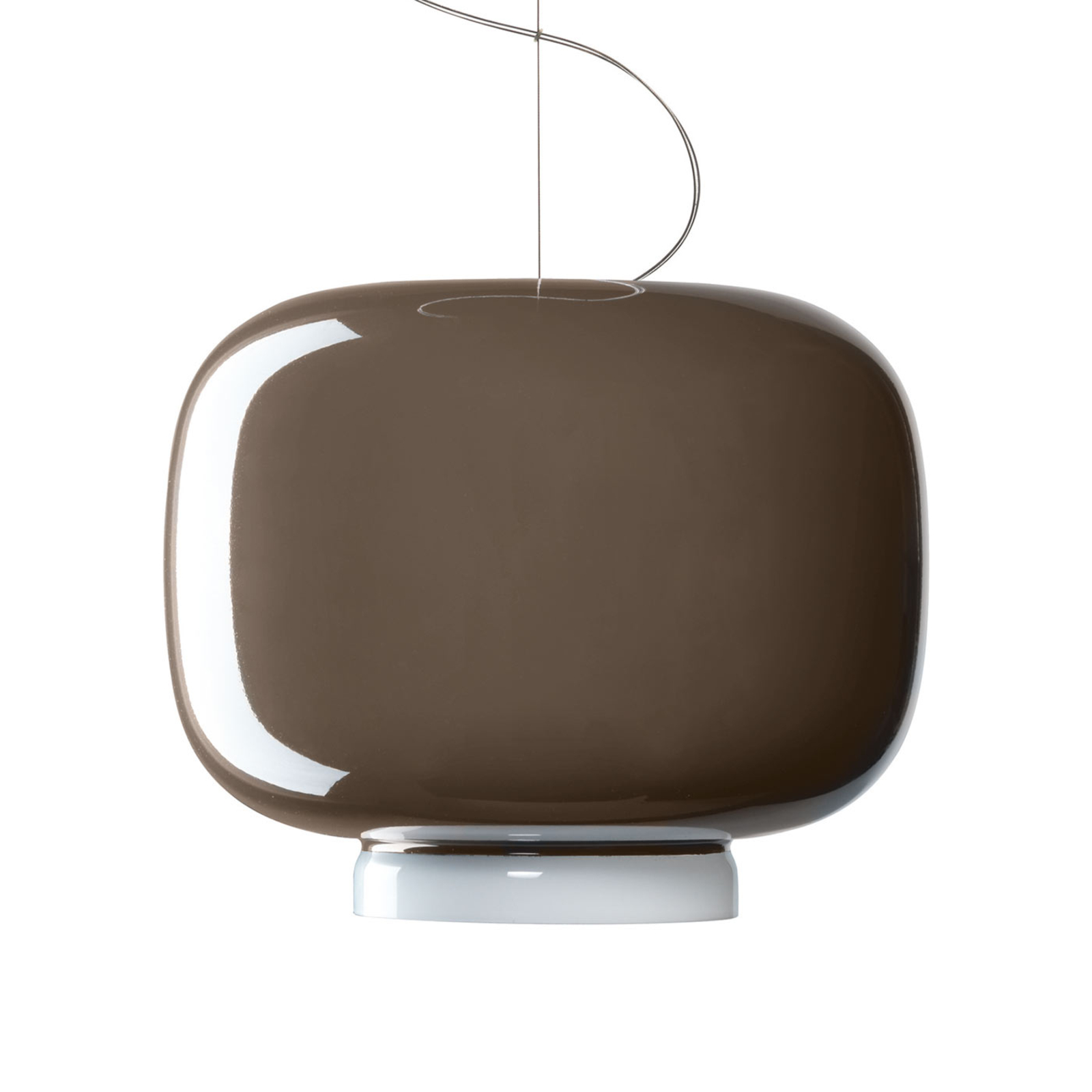 FOSCARINI Foscarini MyLight Chouchin 3 LED hanging lamp grey, for Kitchen, blown glass, painted, E27, 21 W, energy efficiency: A+, H: 25 cm