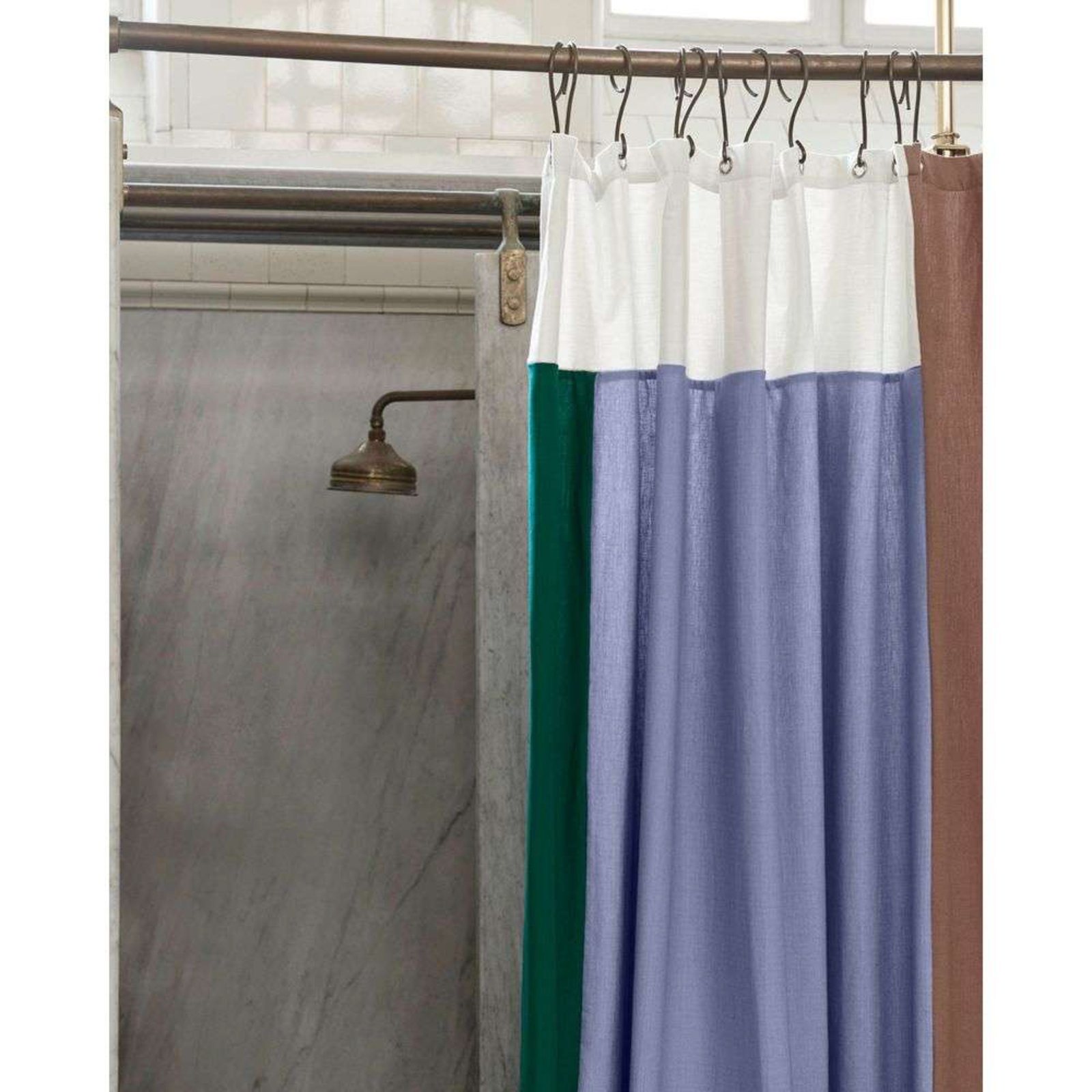 Pivot Shower Curtain Blue - HAY