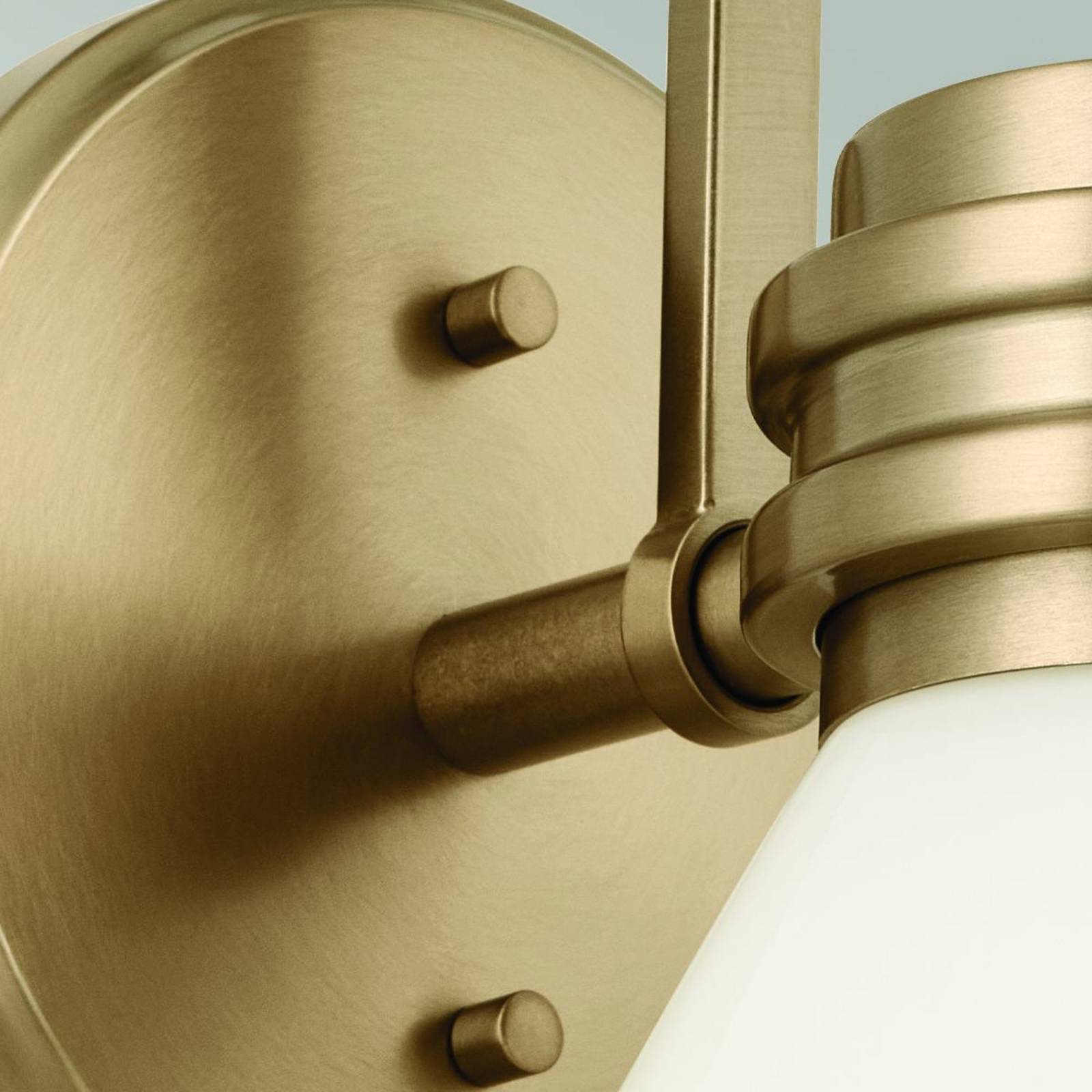 Kinkiet Farum 1, brązowy, stal, szkło, G9