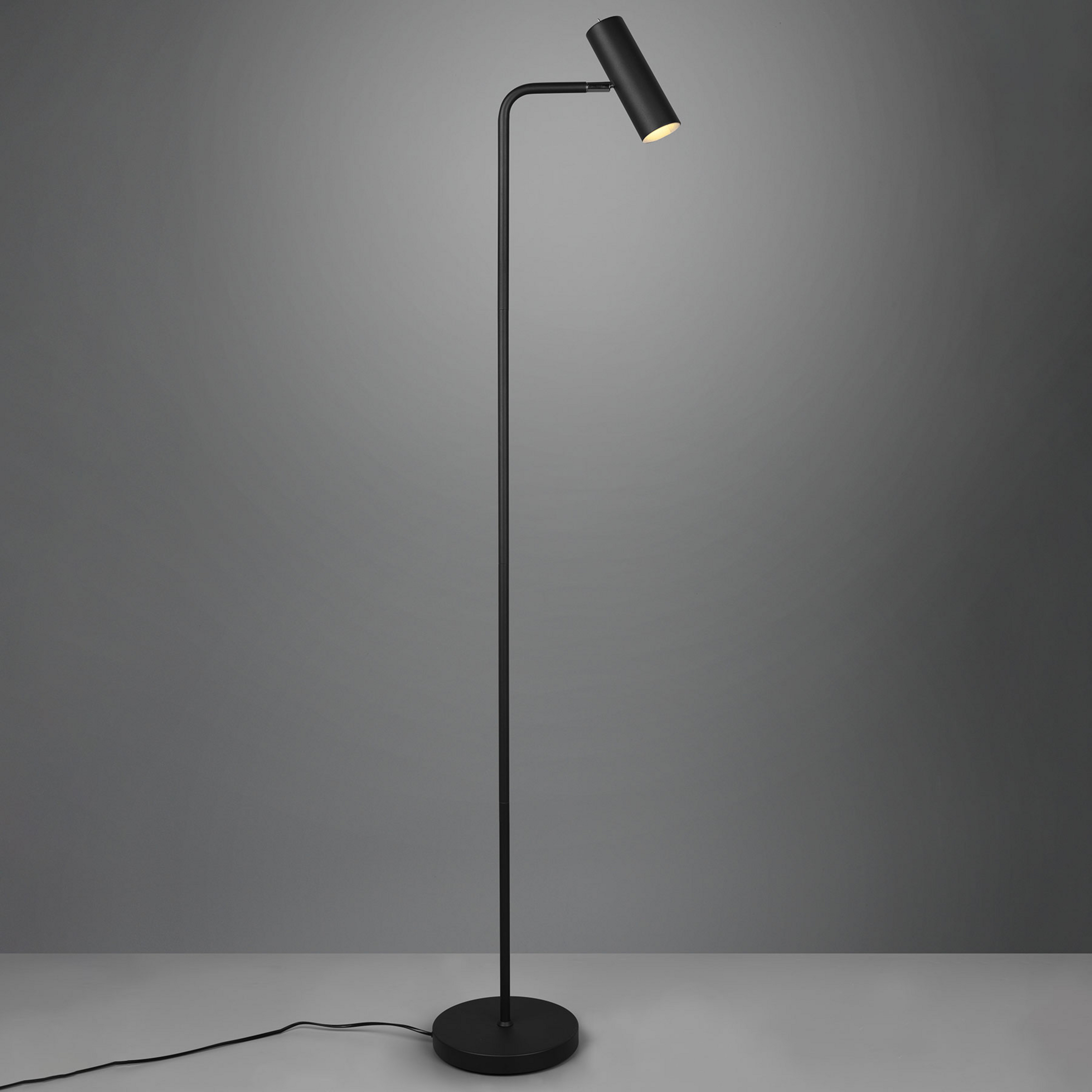 Stehleuchte Marley, schwarz, Höhe 151 cm, Metall