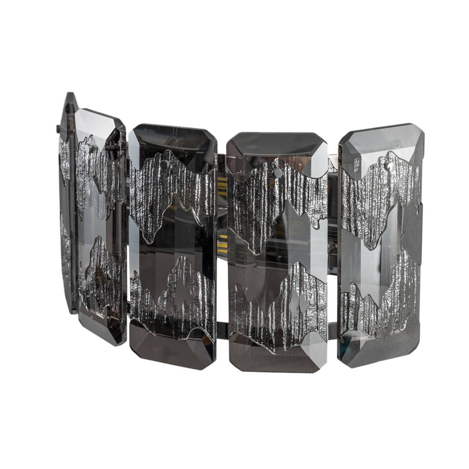 Wandleuchte Orvin, chrom, 2-flammig, Breite 33 cm, Glas günstig online kaufen