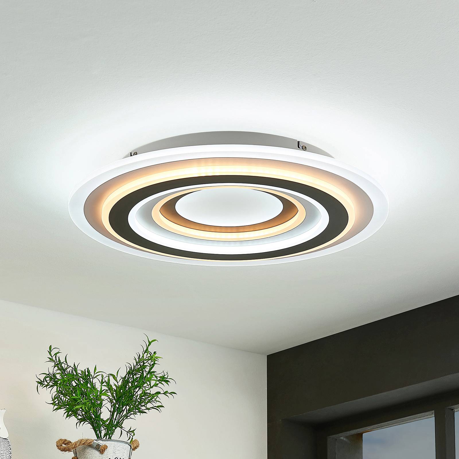 Lampa sufitowa LED Jazmina, 50 cm, CCT, pilot zdalnego sterowania