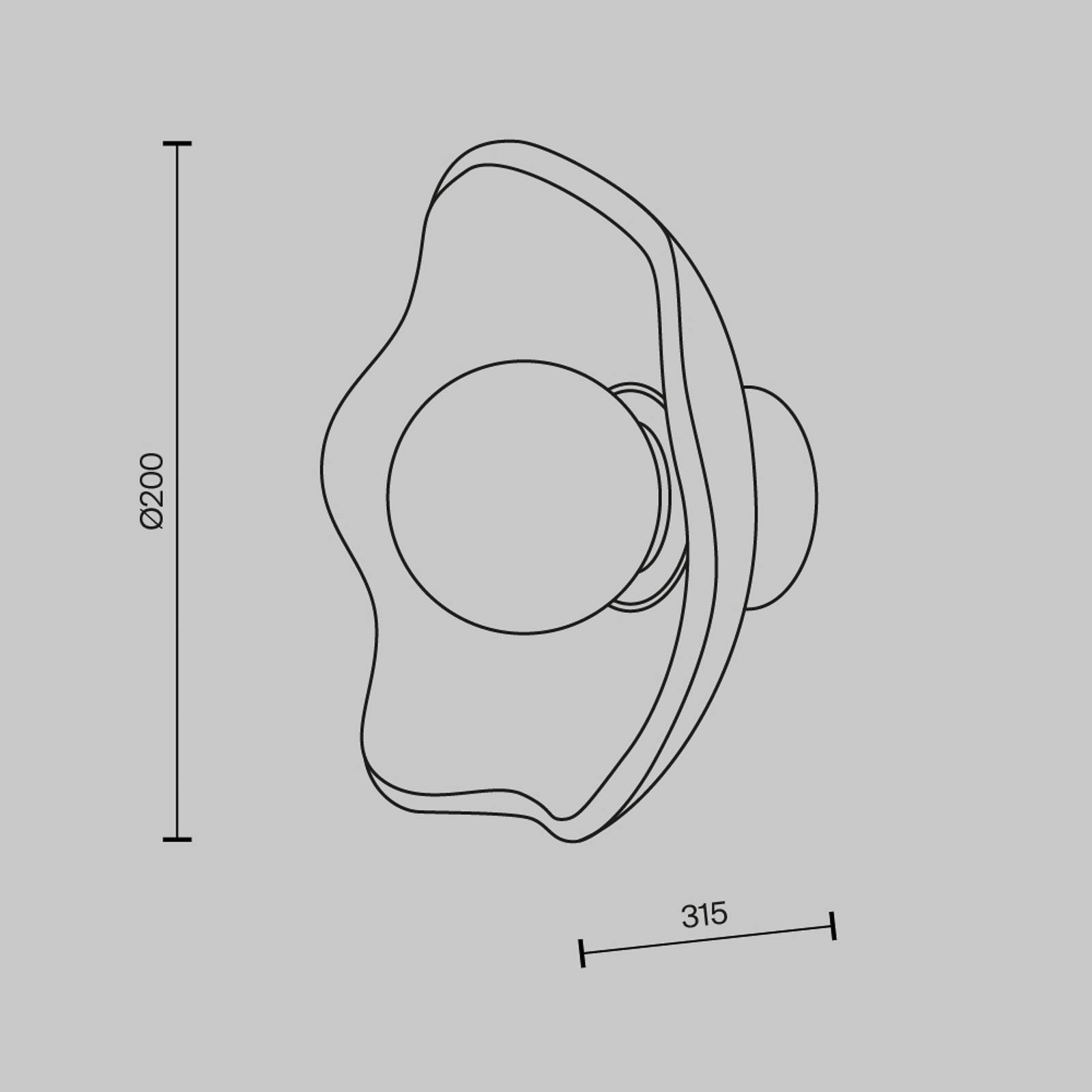 Maytoni Wandleuchte Miracle, Ø 20 cm, messingfarben, Glas günstig online kaufen