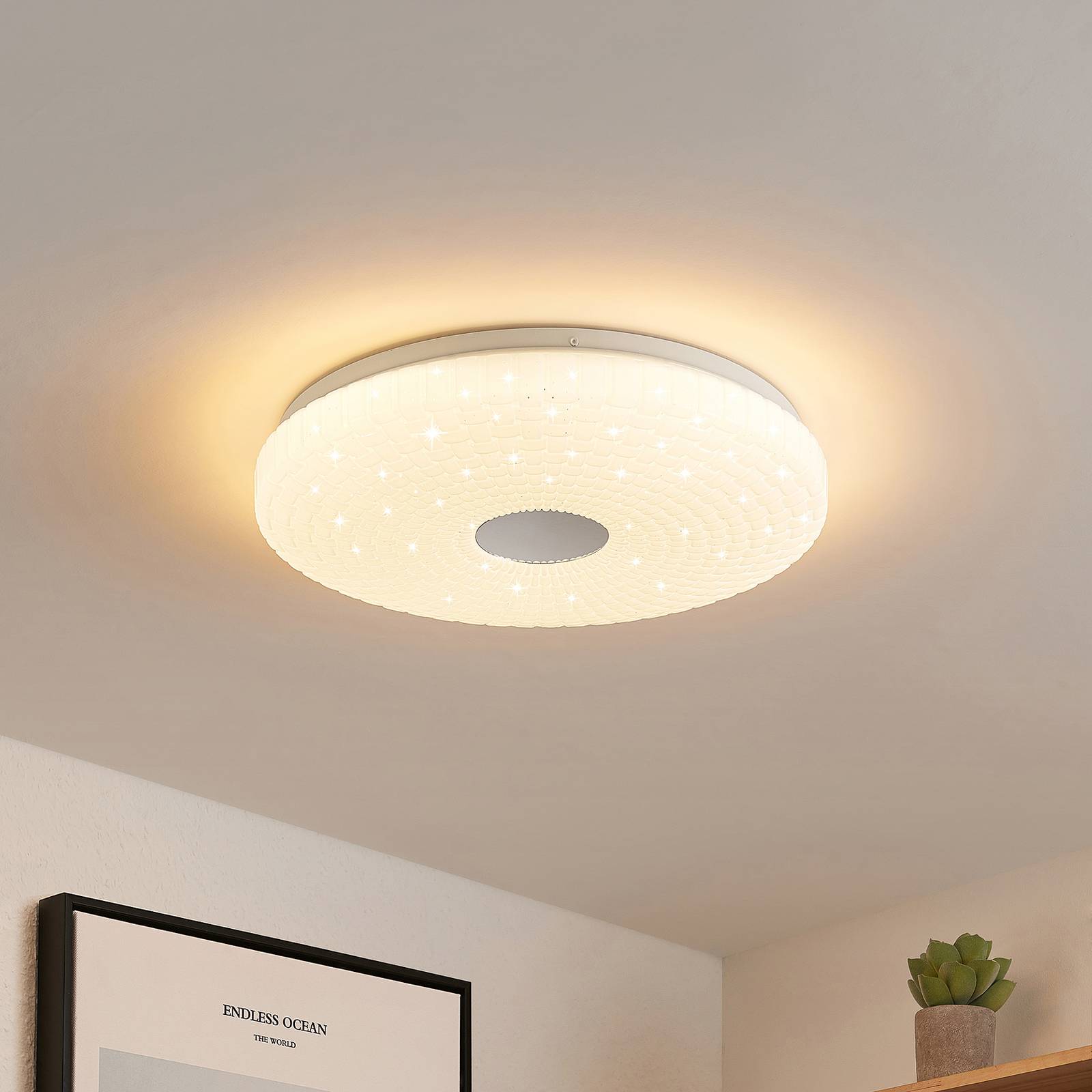 Lindby Smart LED-kattovalaisin Laubini Tuya RGBW CCT 38 cm