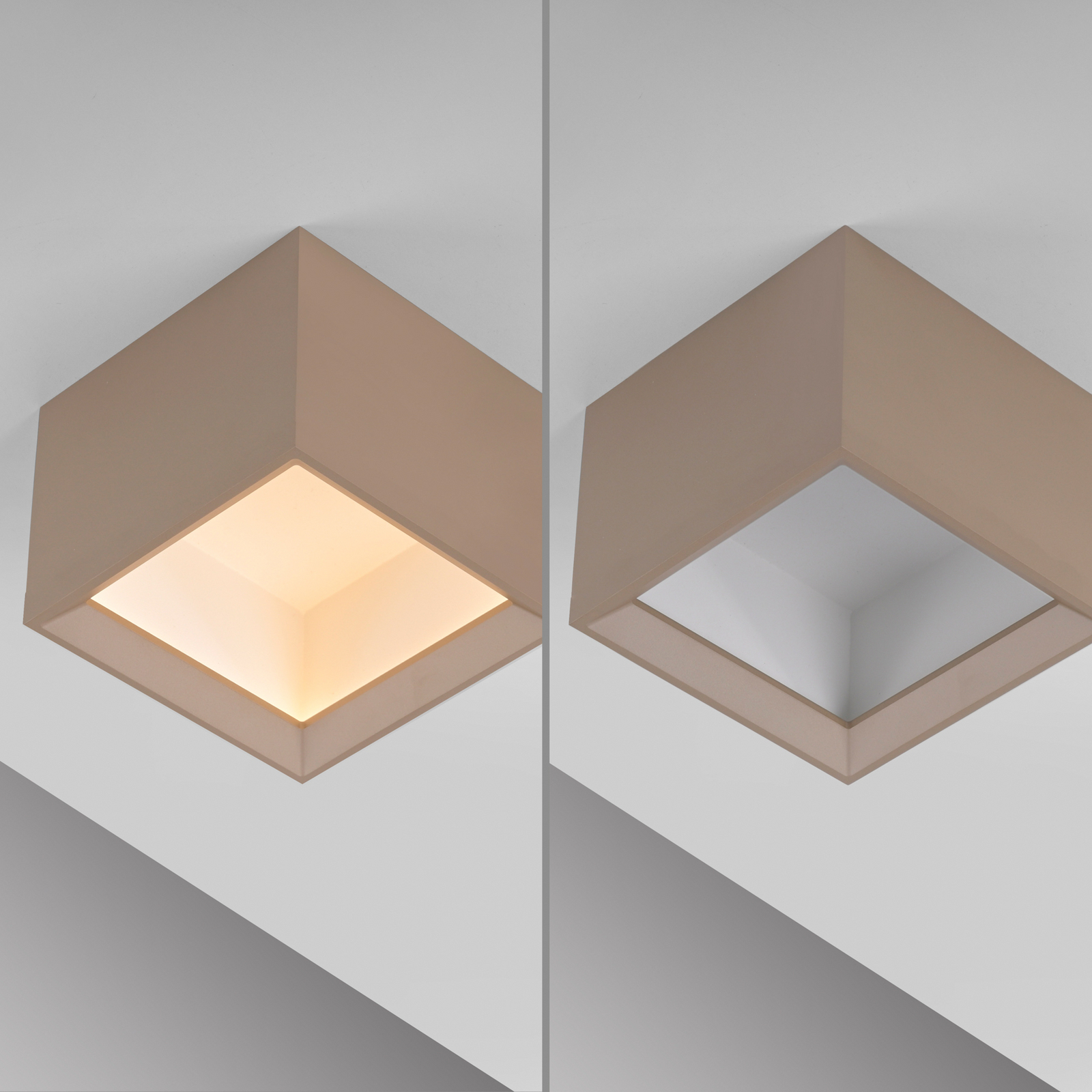 LED-stropna svetilka PURE Manhatten, bronasta, 1-žarilna, CCT