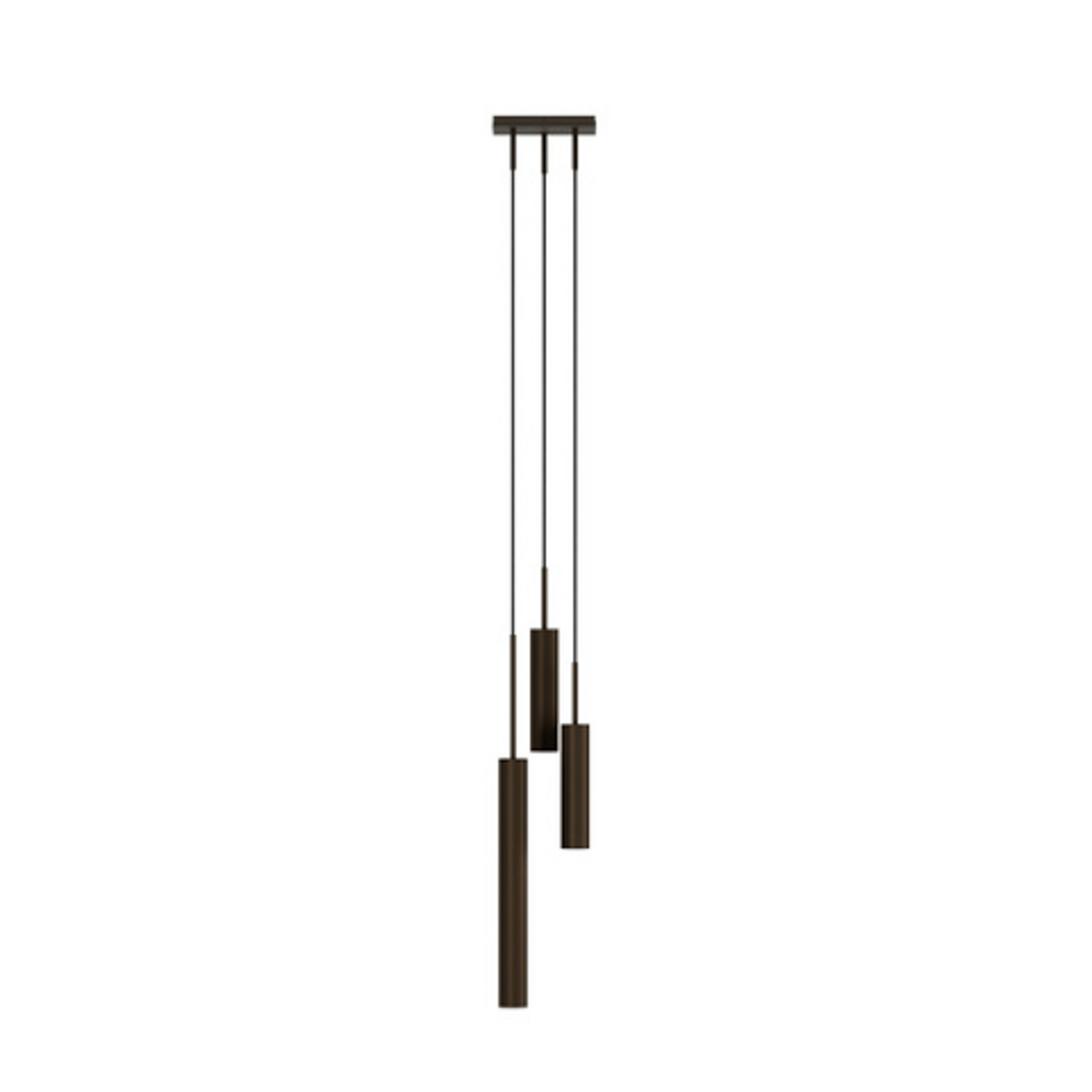 Tubulaire hanglamp, brons, aluminium, 3-lamps - Audo Copenhagen