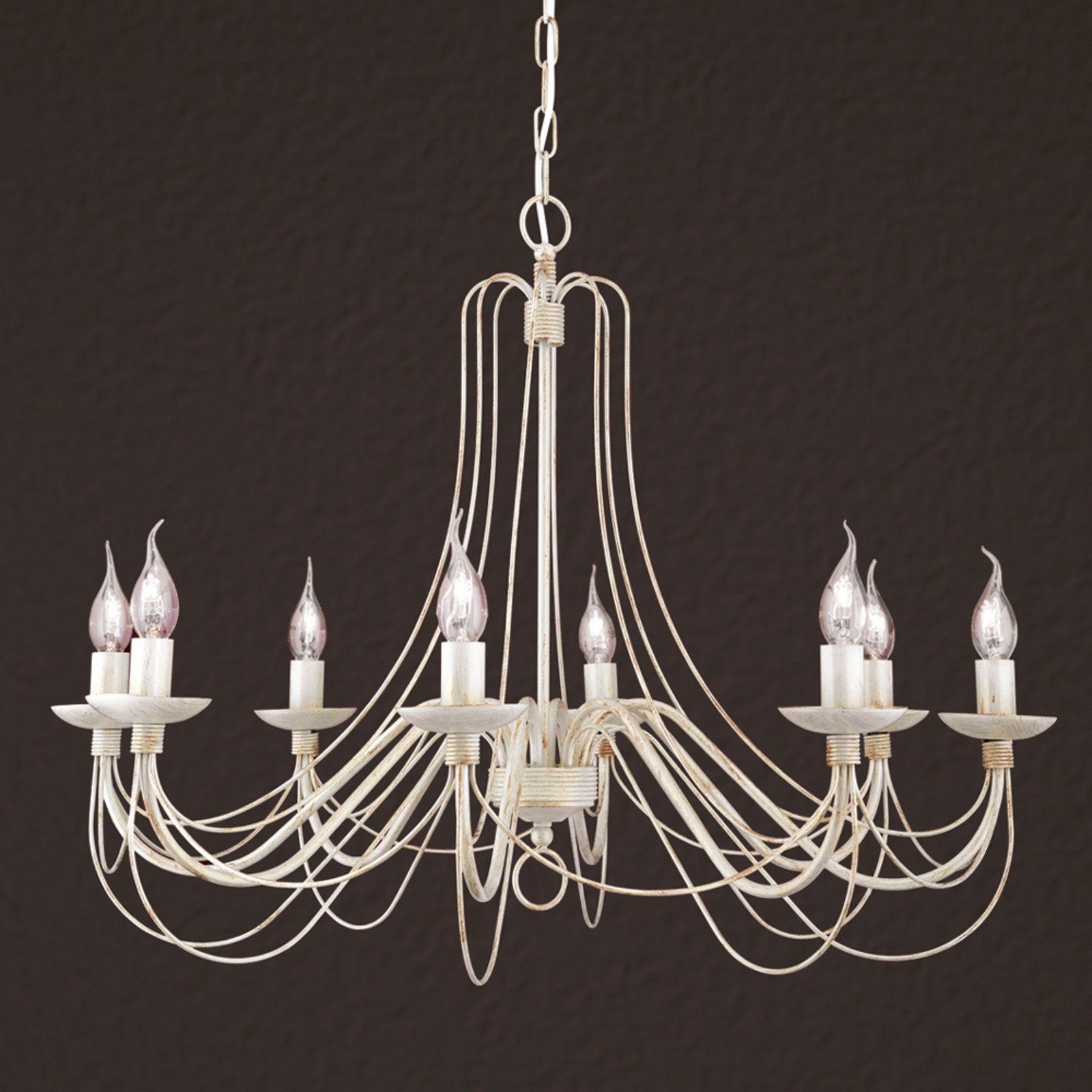 ORION Candelabru Antonina fildeș 8 becuri - Camera de zi / sufragerie - Casă de țară / Rustic - fildeș auriu - Metal