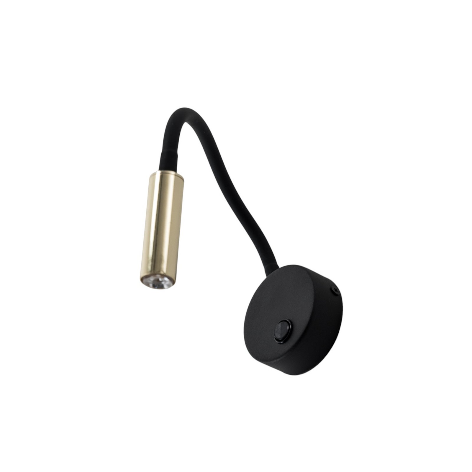 Lagos wall light, black/gold, 45 cm, reading lamp, G9
