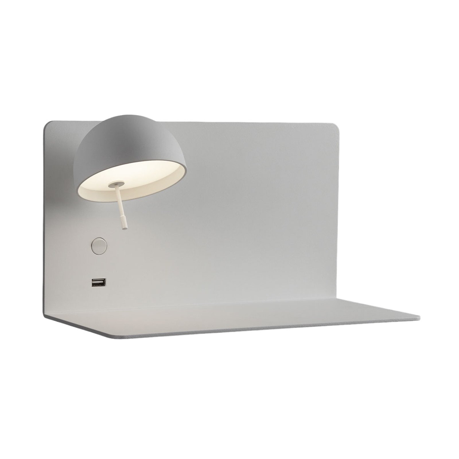 Bover Beddy A/03 LED wall light, white, spot left