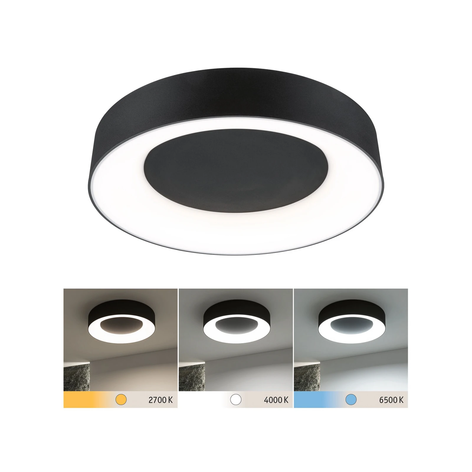 Paulmann HomeSpa Casca Deckenleuchte Ø40cm schwarz