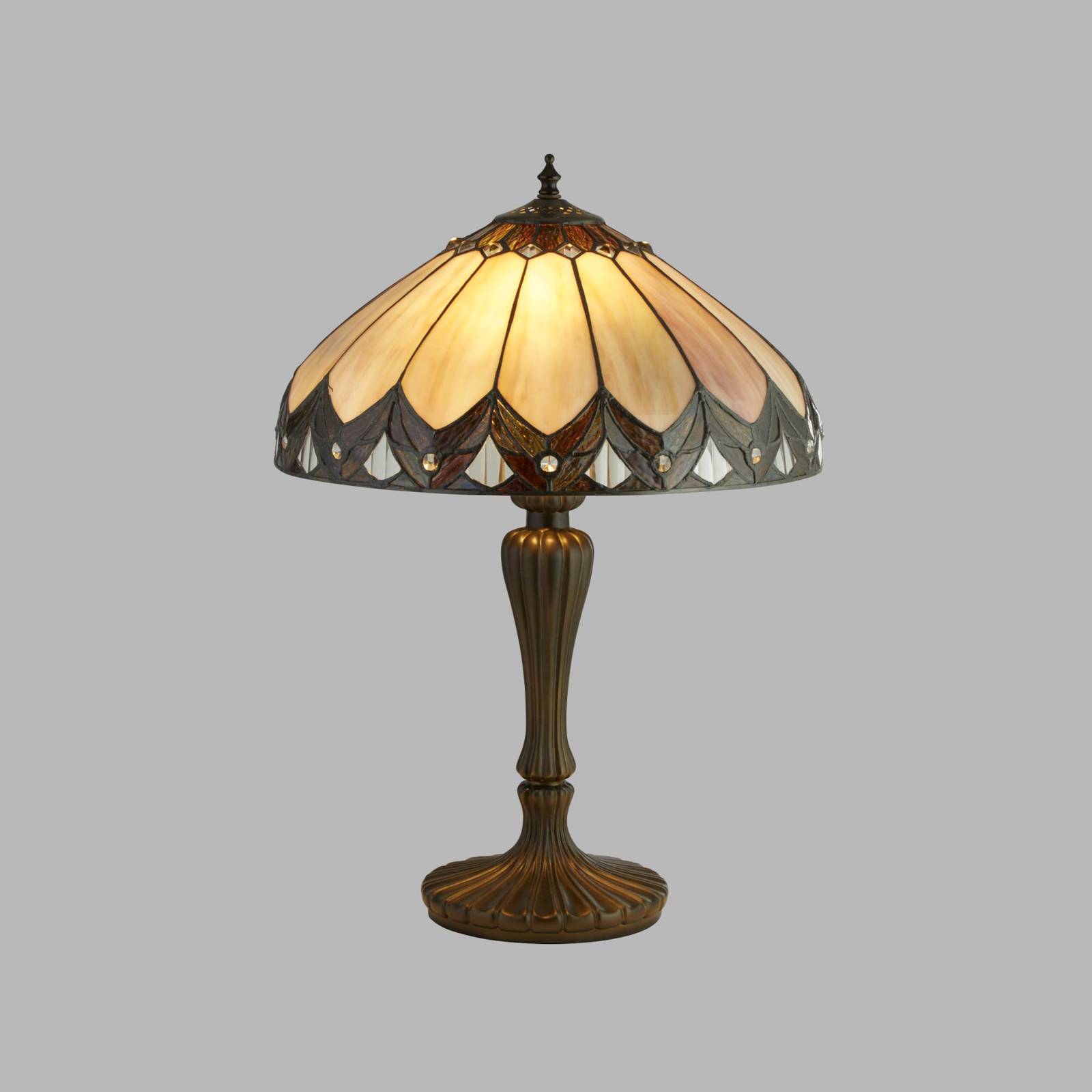 Bordlampe Pearl i Tiffany-stil høyde 56 cm