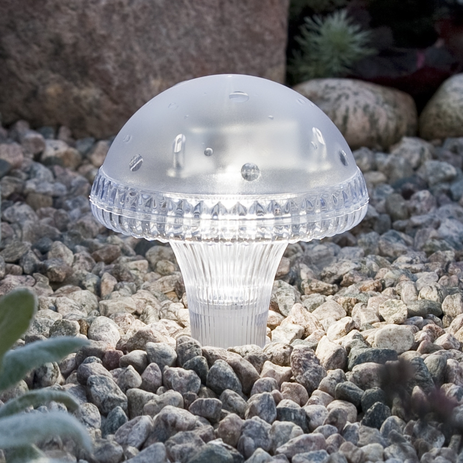 Konstmide Transparent solar light New Assisi, clear, plastic, energy efficiency: A+, H: 27.5 cm