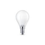 Philips golf ball LED bulb E14 4.3W 2,700K opal 2x