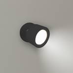 Applique murale LED rechargeable Newgarden Roll 8, noire, orientable