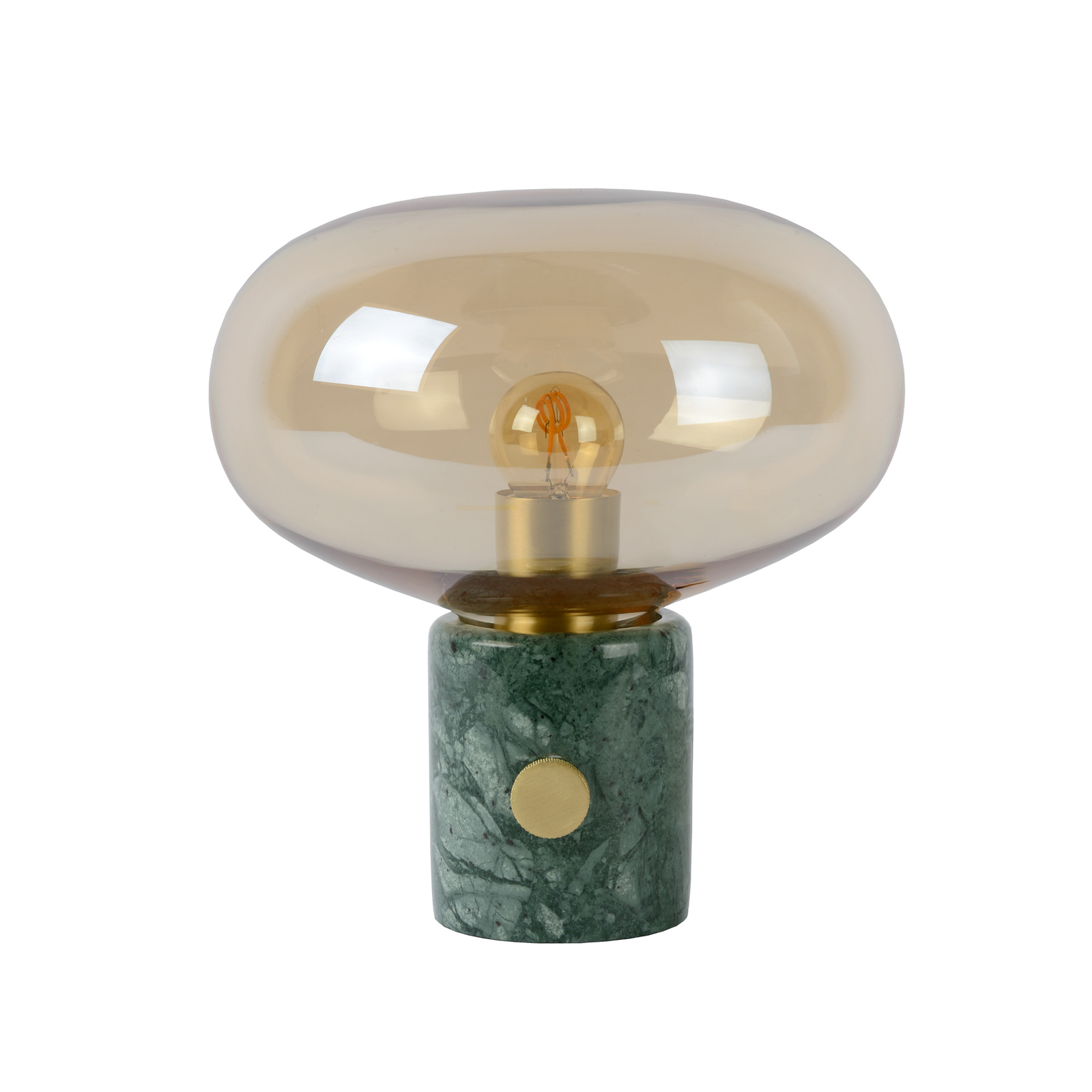 Charlize galda lampa, zaļa marmora/brūnā krāsā