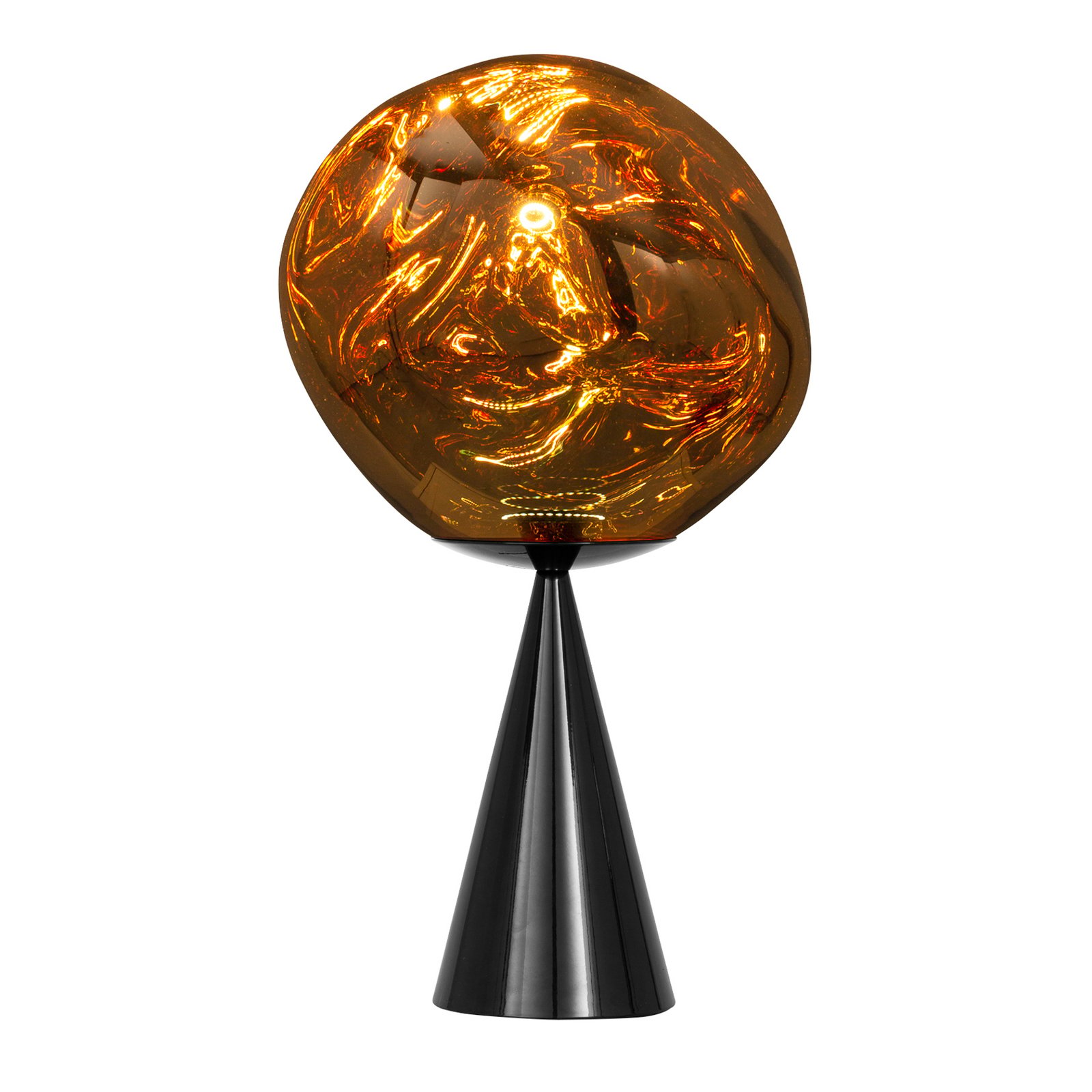 Tom Dixon LED table lamp Melt Cone Fat, gold-coloured, 47 cm