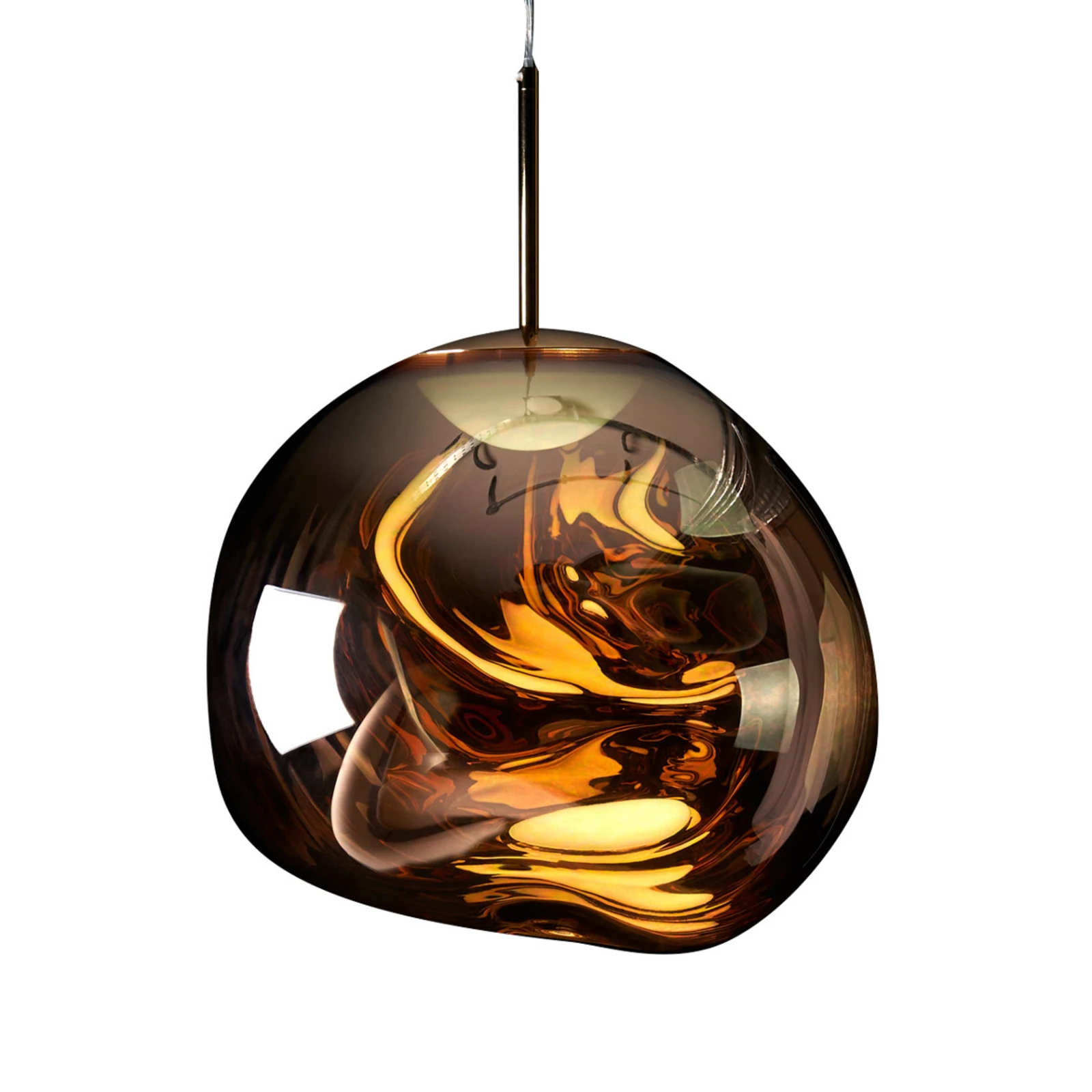 Tom Dixon LED piekaramā lampa Melt Mini, Ø 28 cm, zelta