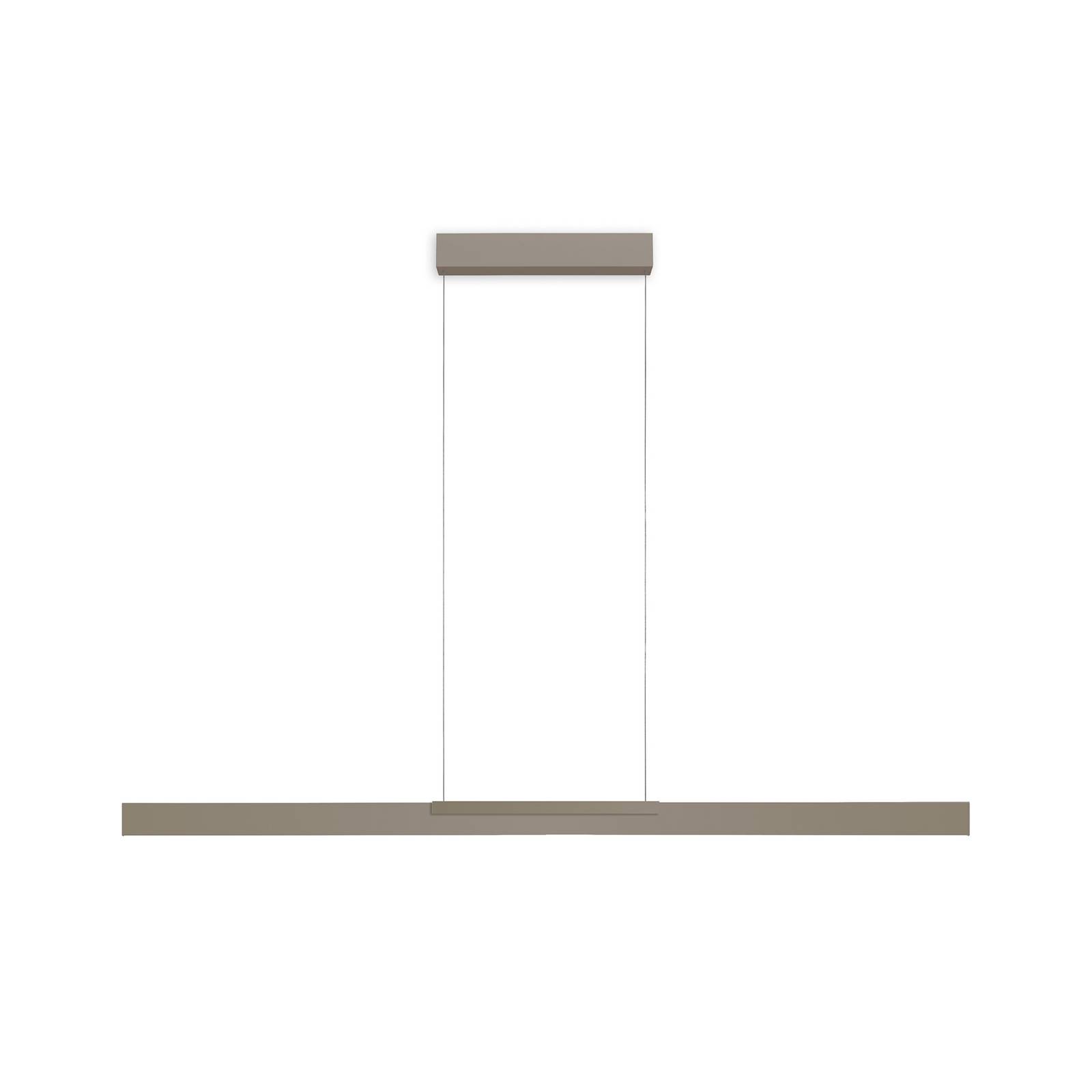 Bopp LED-Hängelampe Nano 2.0, Länge 140 cm, taupe, Metall