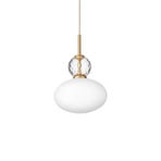 Rizzatto 32 Závěsná Lampa Opal/Satin Brass - Nuura