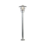 Borne lumineuse X Conrad, argent, IP44, hauteur 51 cm, acier