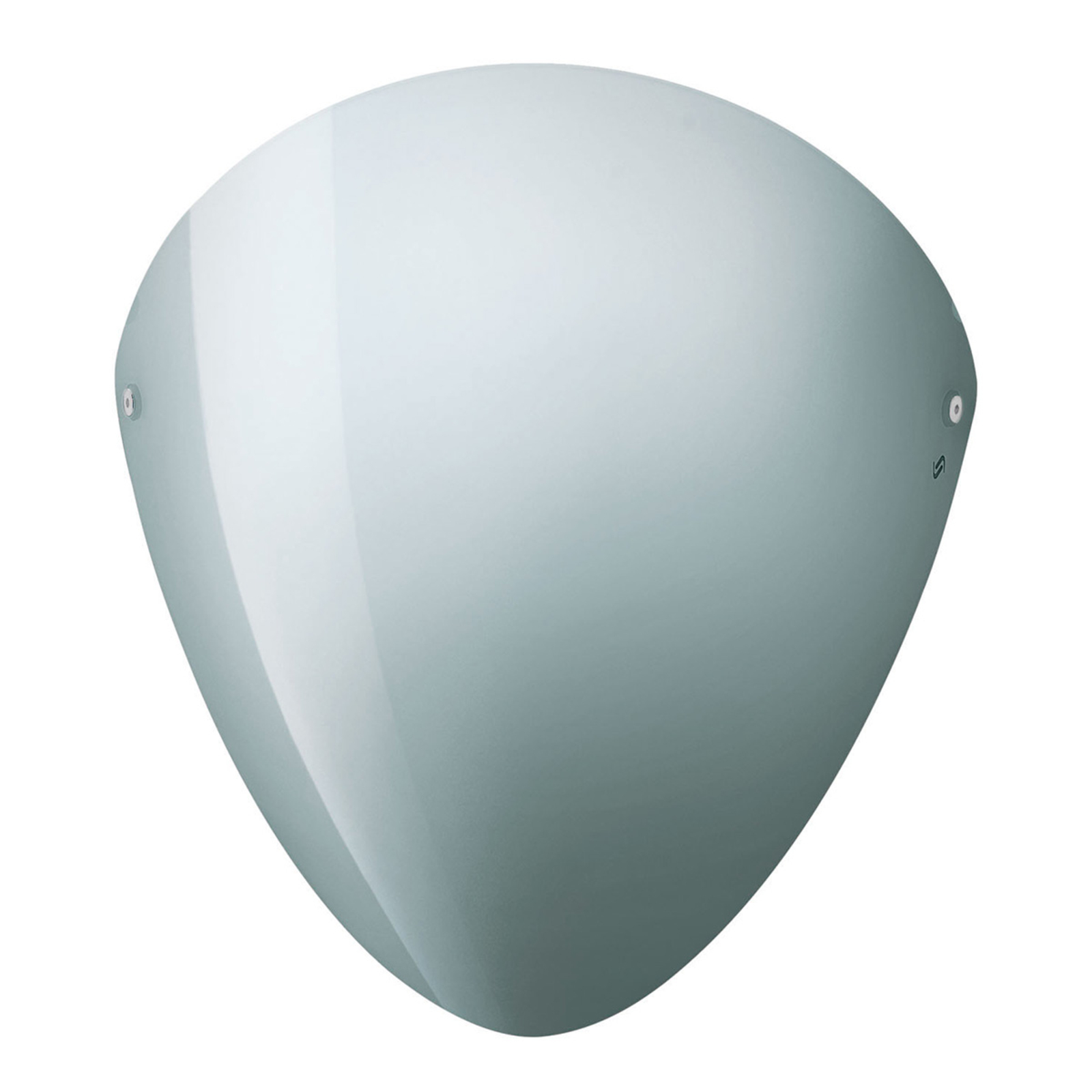 Vistosi Ovalina - wall light E27 glossy blue, for Living / Dining Room, glass, E27, 77 W, energy efficiency: A++, W: 24 cm, H: 27 cm