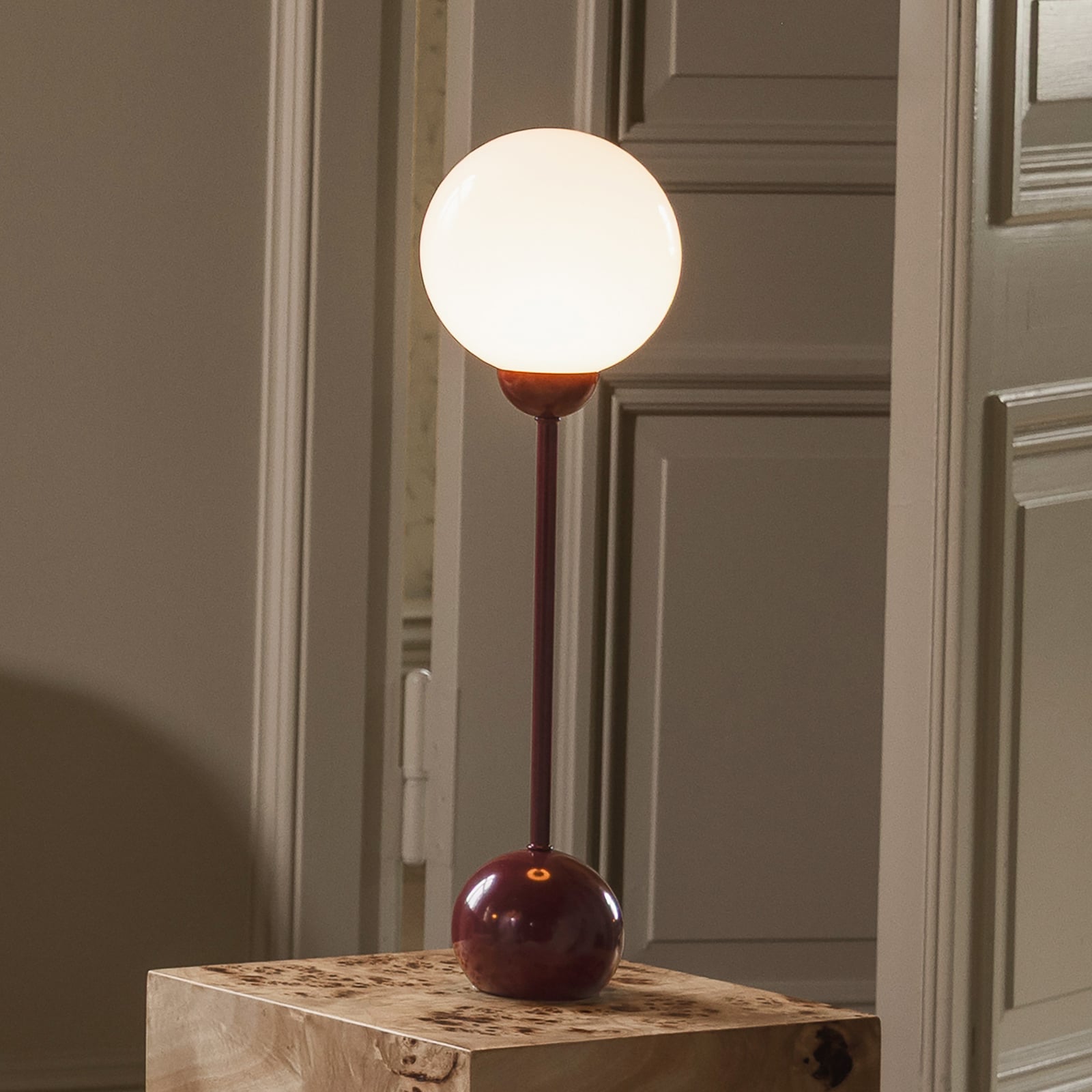 Globen Lighting tafellamp Ripley rood, hoogte 52 cm, ijzer/glas