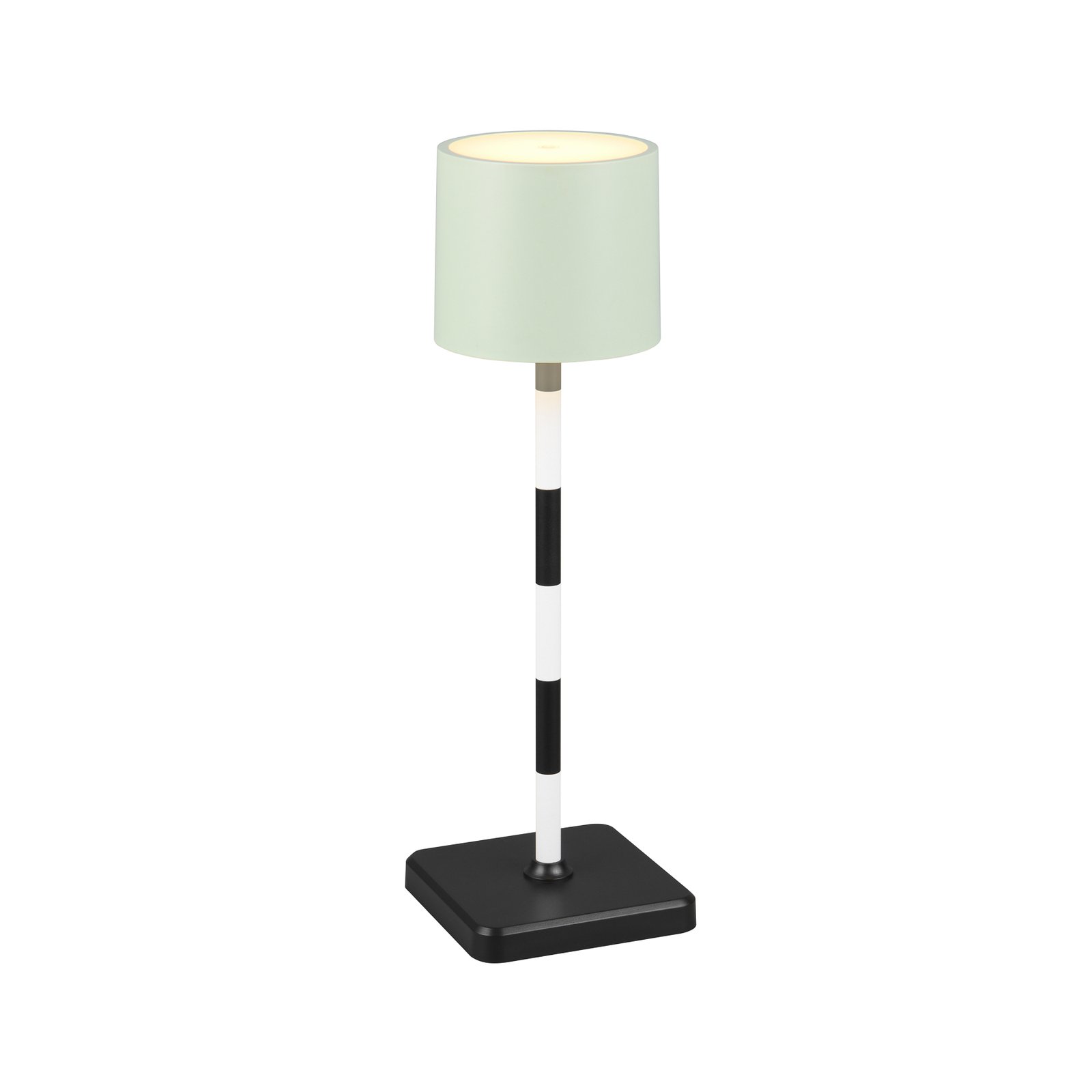 Fernandez LED rechargeable table lamp, green, IP54, CCT, dimmable