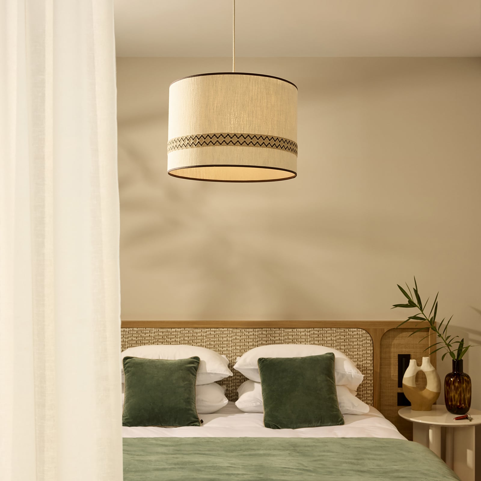 Lampada a sospensione Jimmy, Ø 48 cm, bordo decorativo - MARKET SET