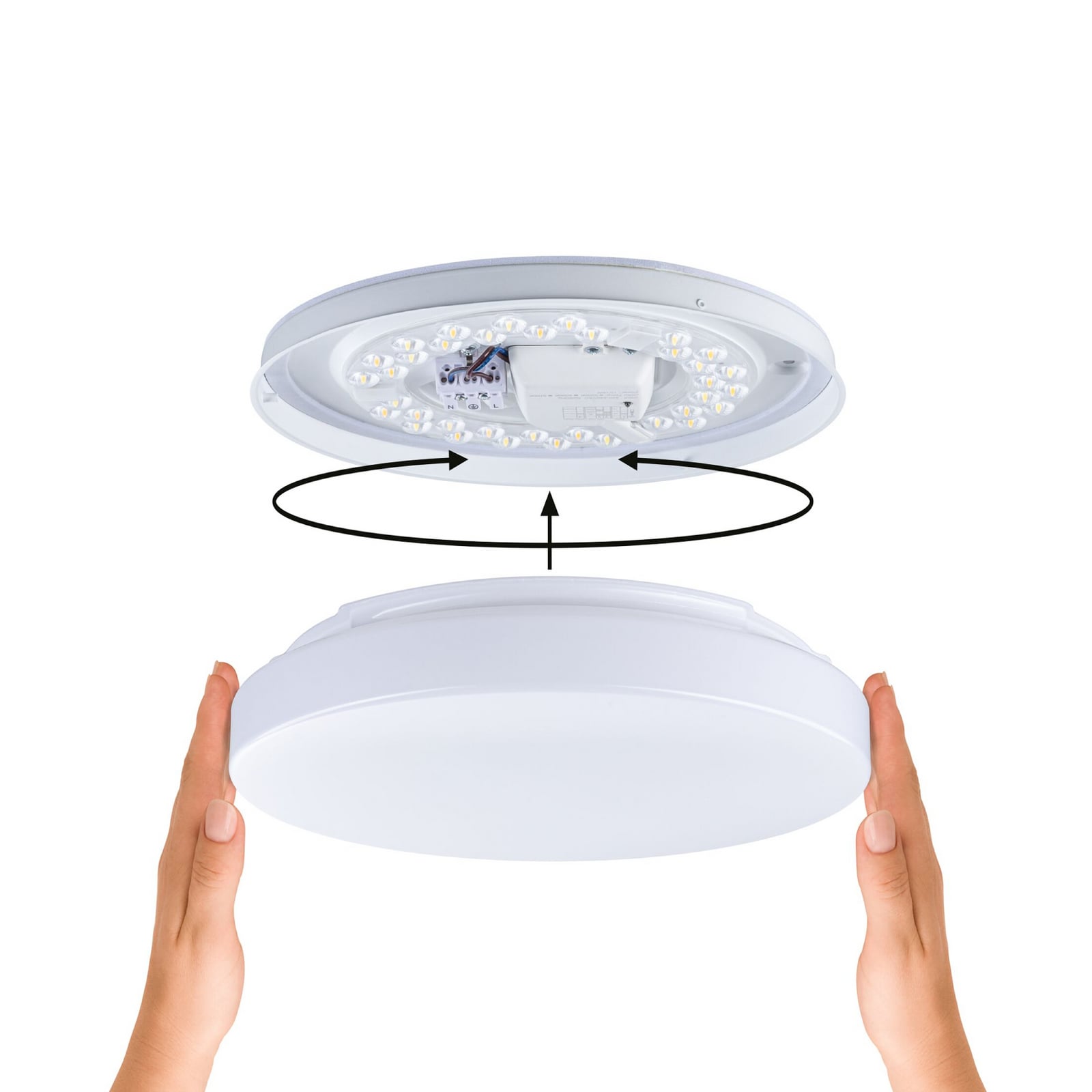 Paulmann Luiana LED-kattovalaisin, valkoinen, liiketunnistin, IP44 Paulmann Luiana LED-kattovalaisin, valkoinen, liiketunnistin, IP44