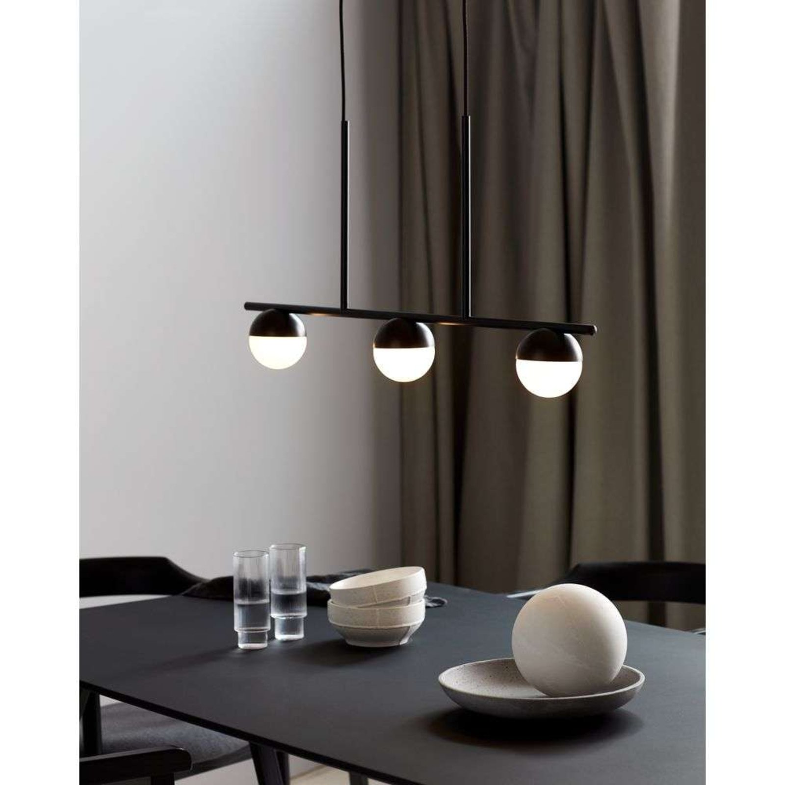 Contina 3 Lustră Pendul Black - Nordlux