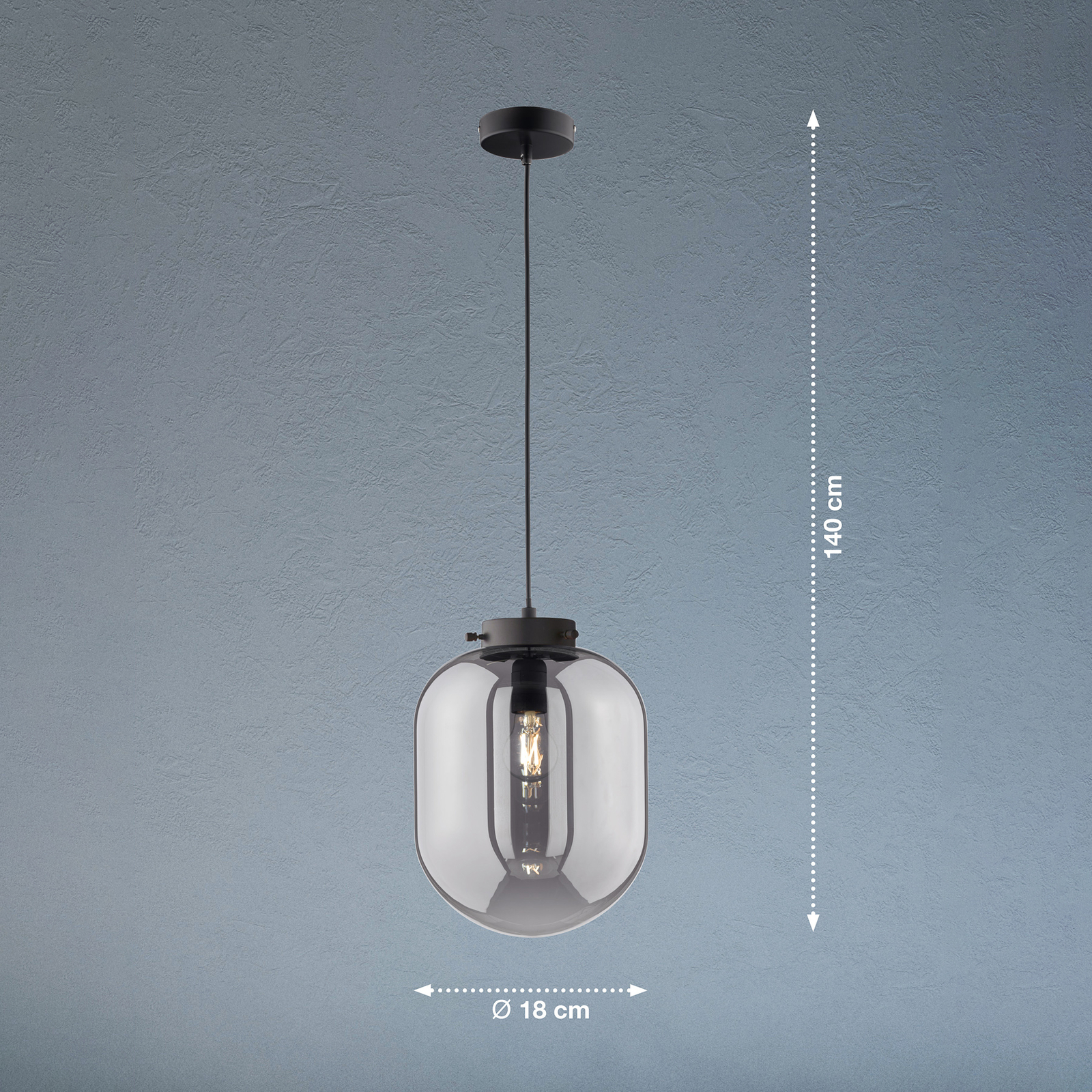 Regi pendant light, one-bulb, Ø 18 cm