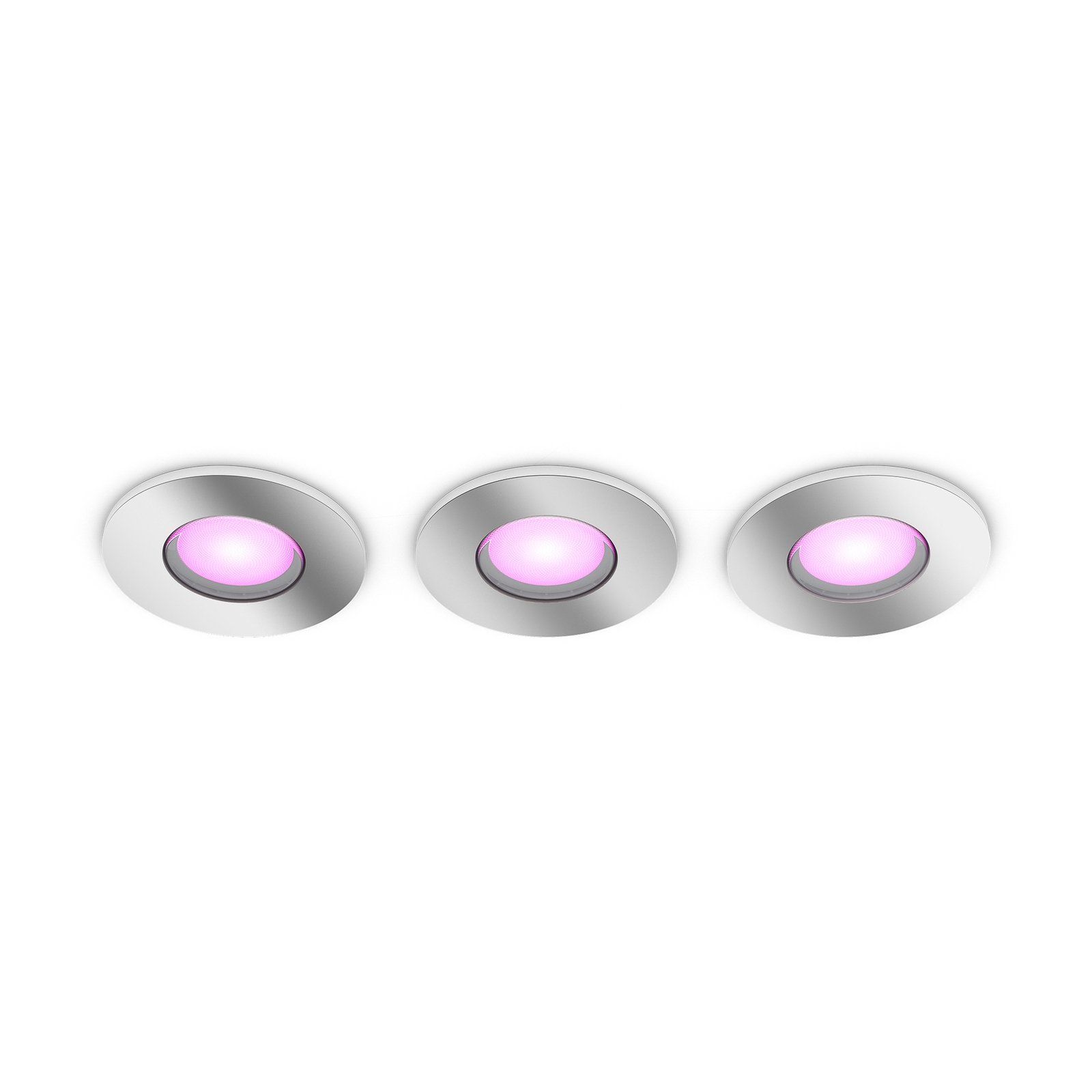 Philips Hue LED spot încastrat Xamento crom Ø 9.4cm CCT RGB 3pcs