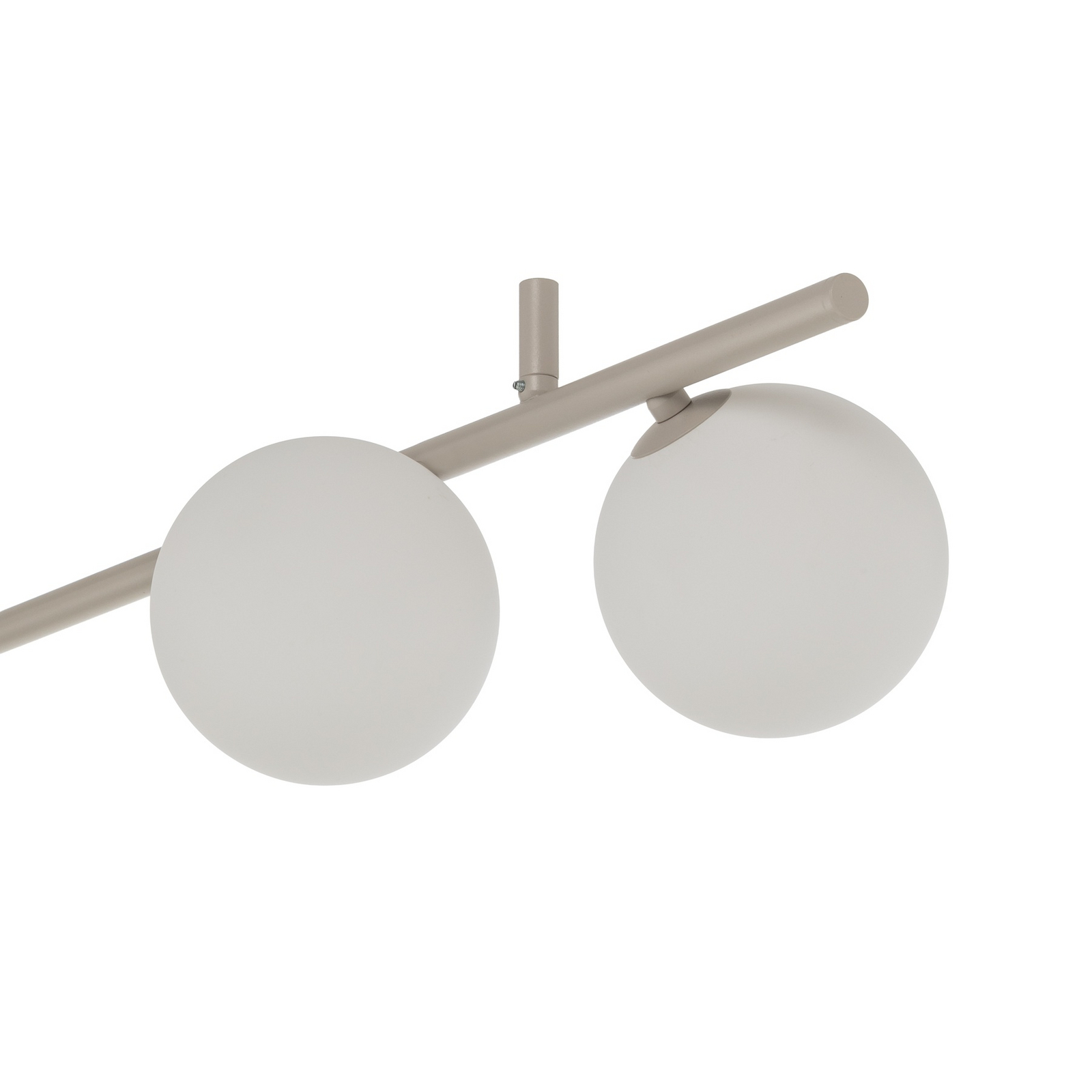 Deckenleuchte Imelo, creme, 6-flammig, Glas, Länge 200 cm
