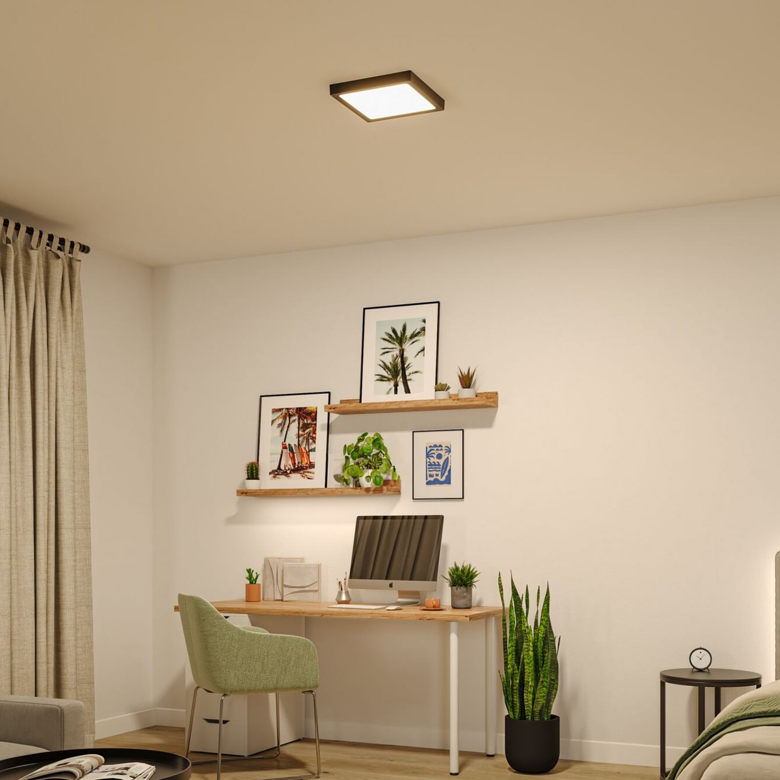 Paulmann LED-panel Abia 2, dolžina 30 cm, črn, CCT, plastika Paulmann LED-panel Abia 2, dolžina 30 cm, črn, CCT, plastika