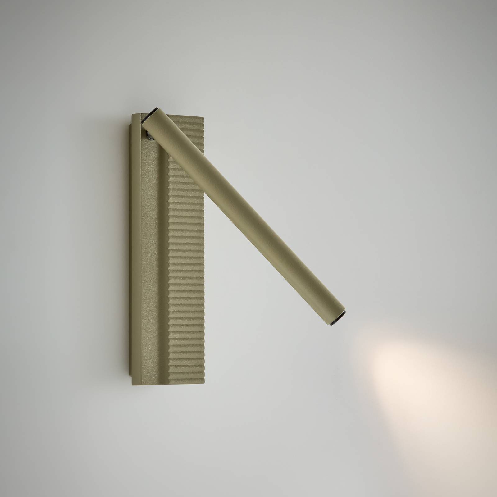 Applique murale LED Bover Arid A/02 olive, aluminium, 2 700 K